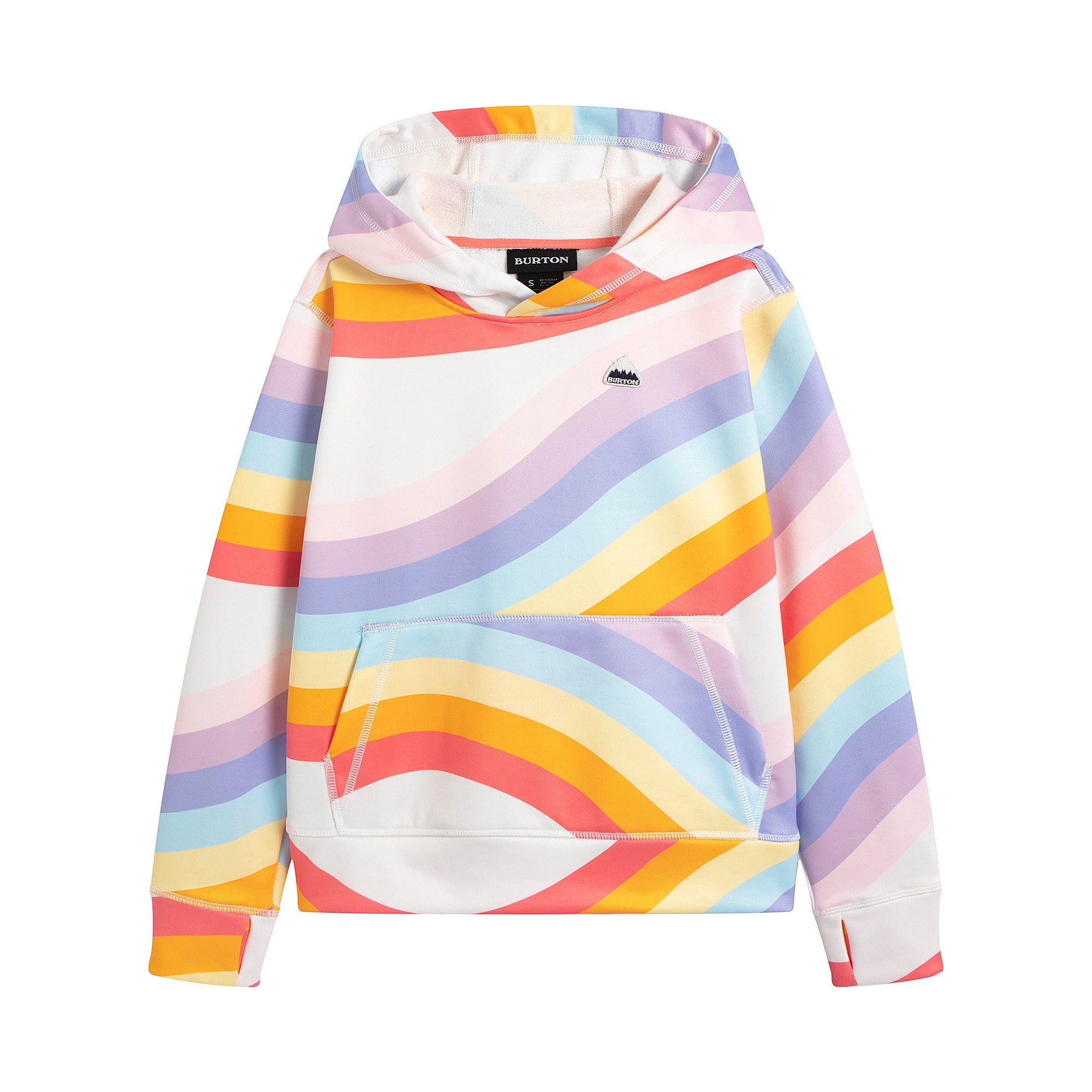 Girls Rainbow Hooded Fleece Sweatshirt