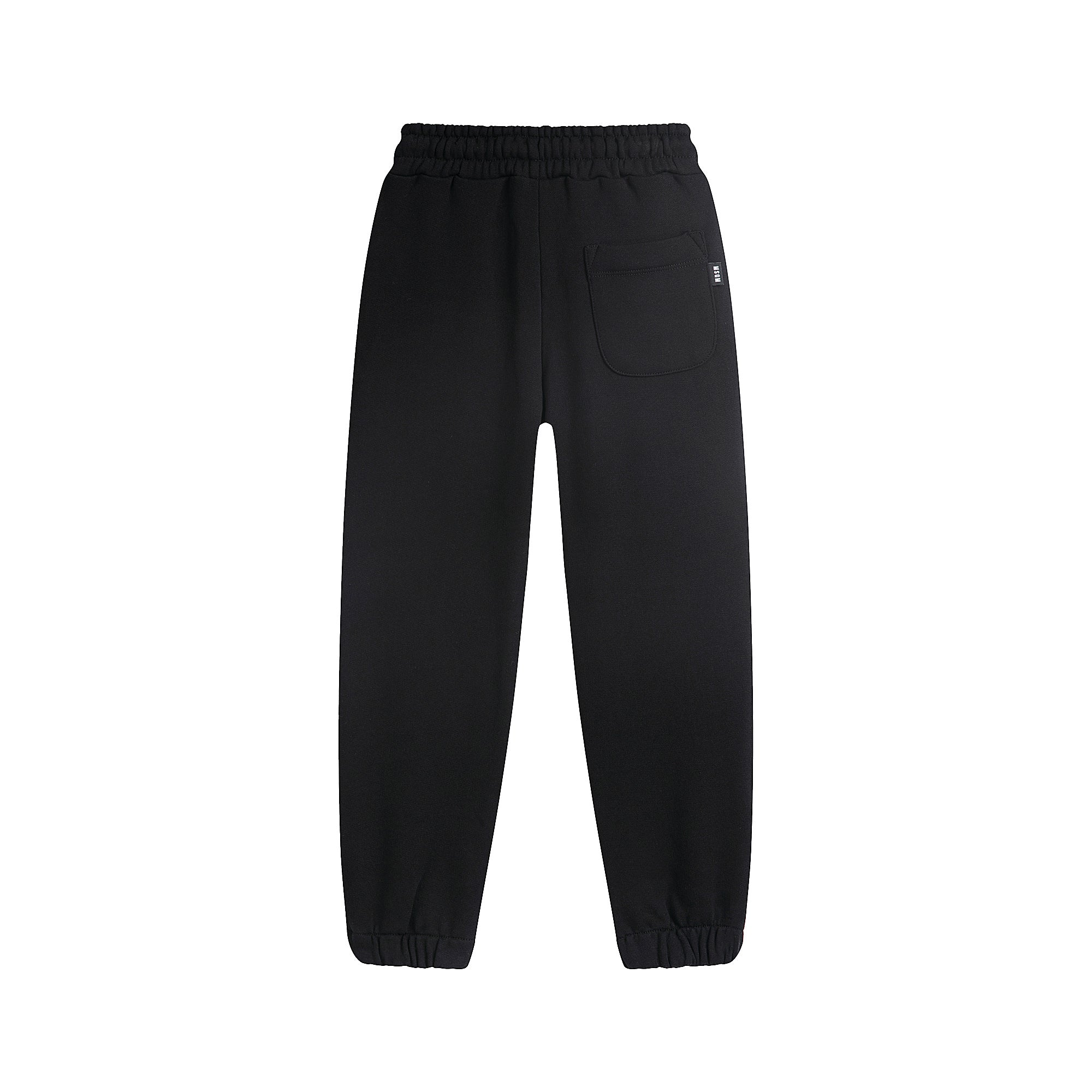 Boys & Girls Black Logo Cotton Trousers