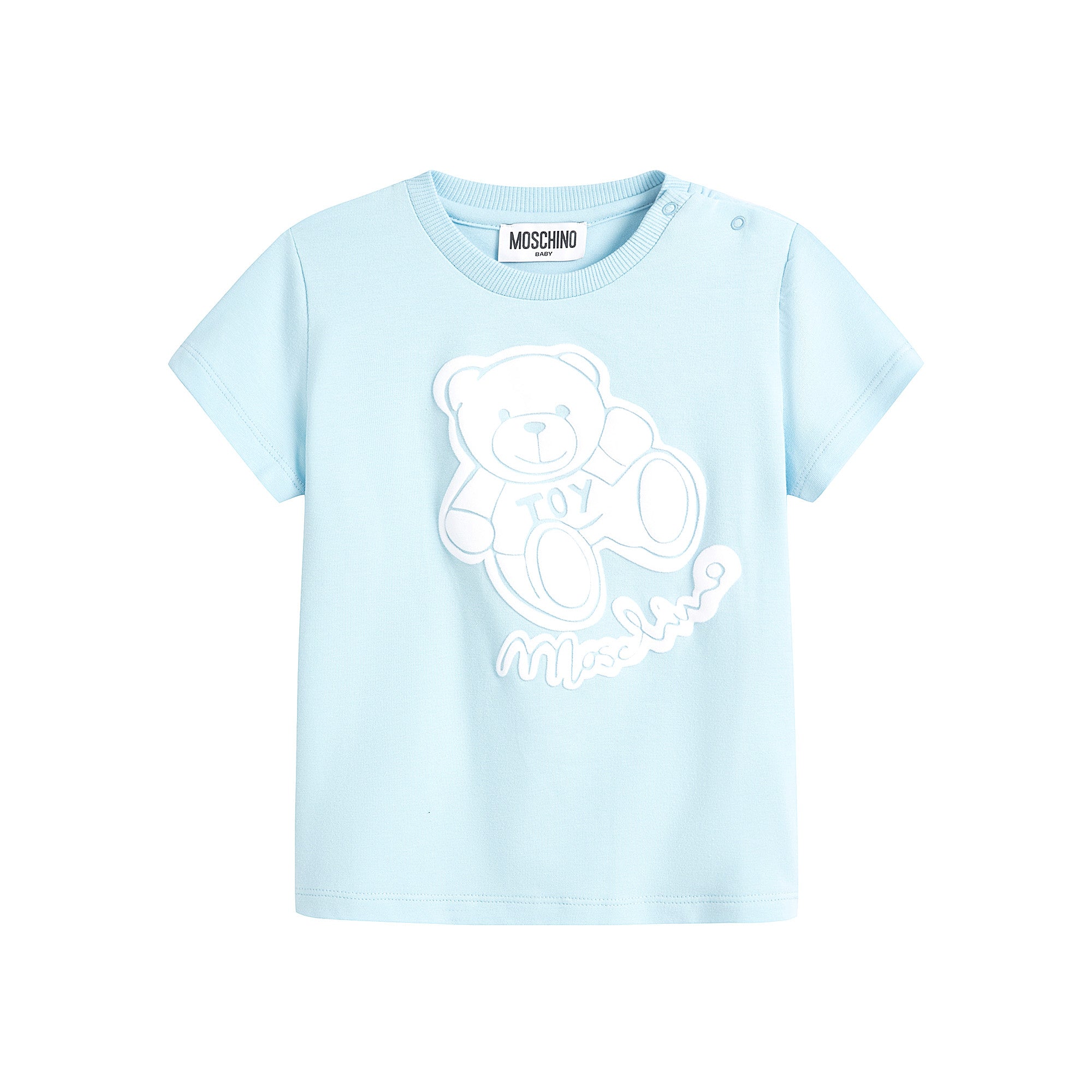 Baby Boys & Girls Light Blue Bear Cotton T-Shirt