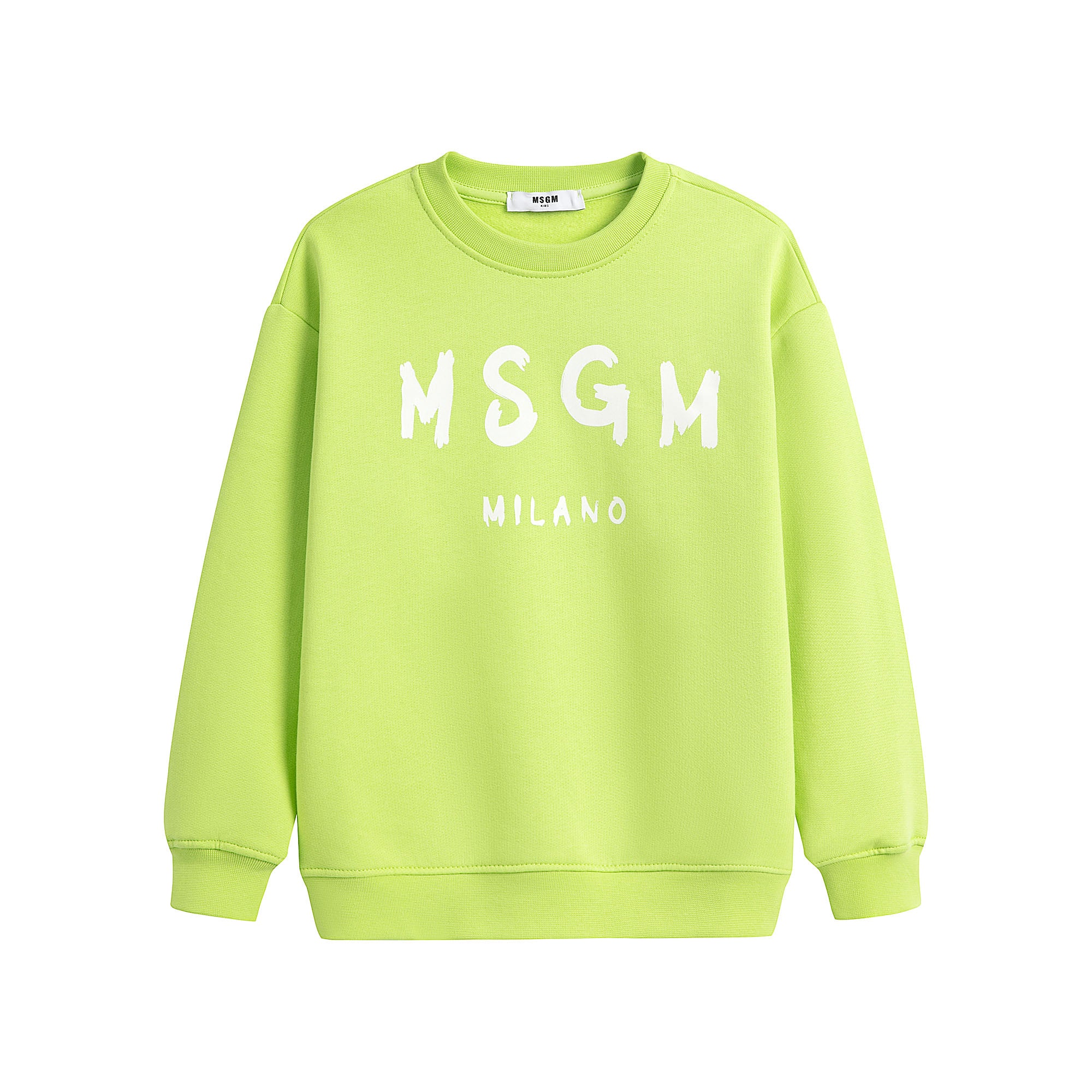 Boys & Girls Green Logo Cotton Sweatshirt