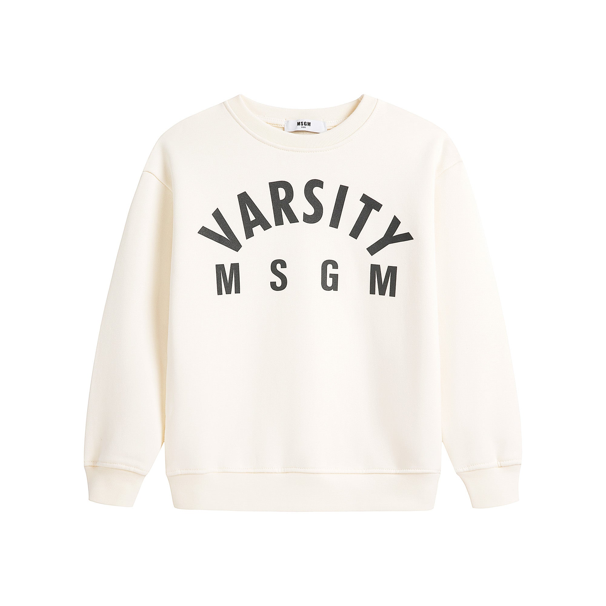 Boys & Girls White Logo Cotton Sweatshirt