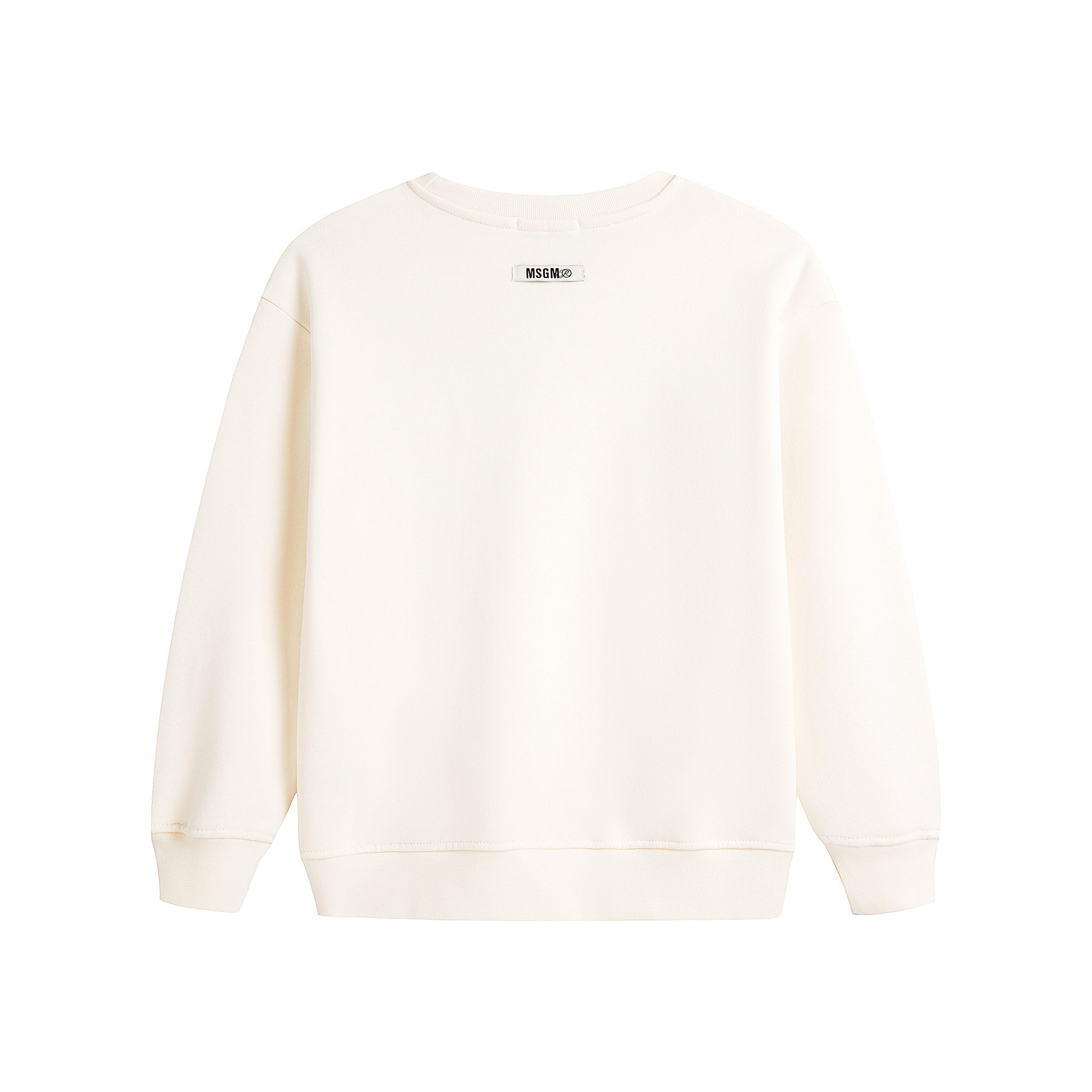 Boys & Girls White Logo Cotton Sweatshirt