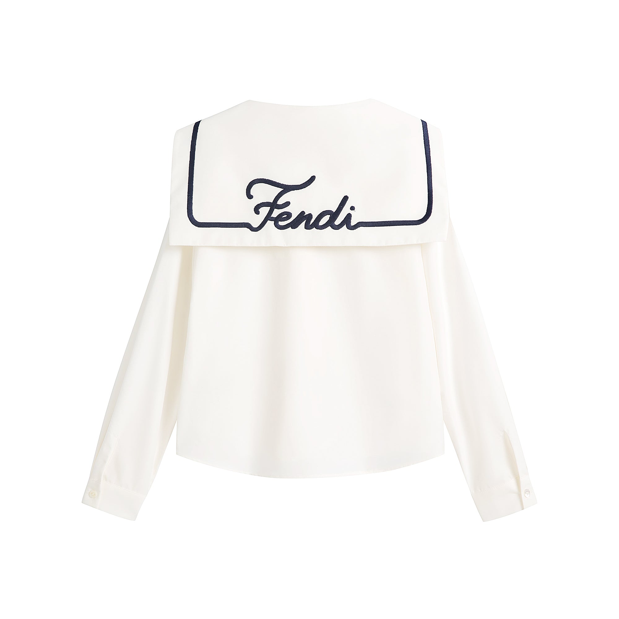 Girls White Cotton Shirt