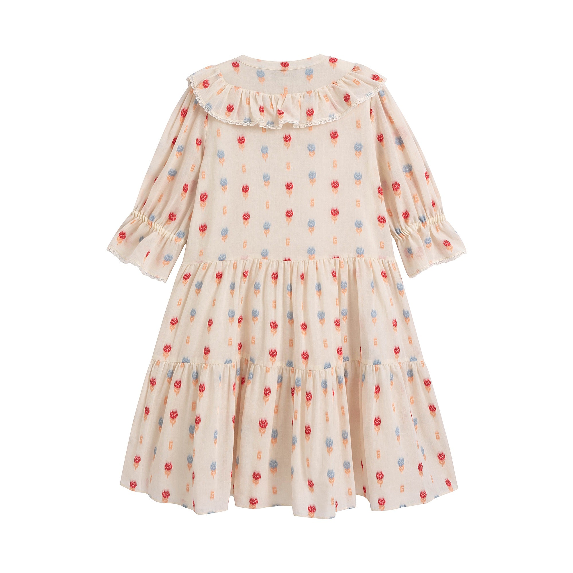 Girls White Cotton Dress