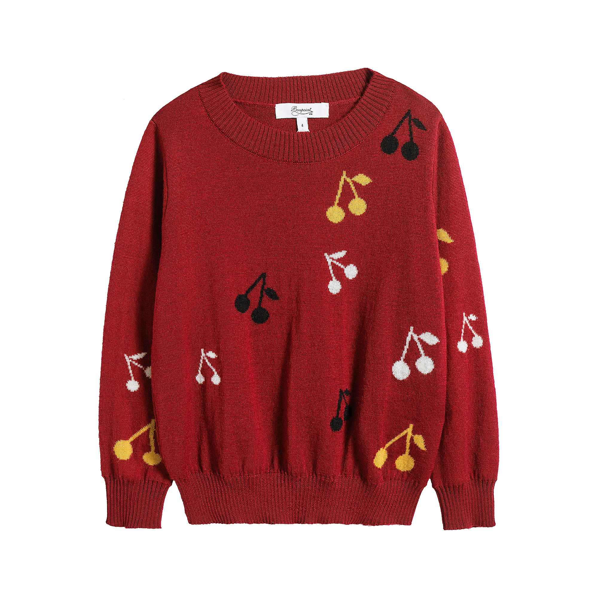 Girls Red Cherry Jumper