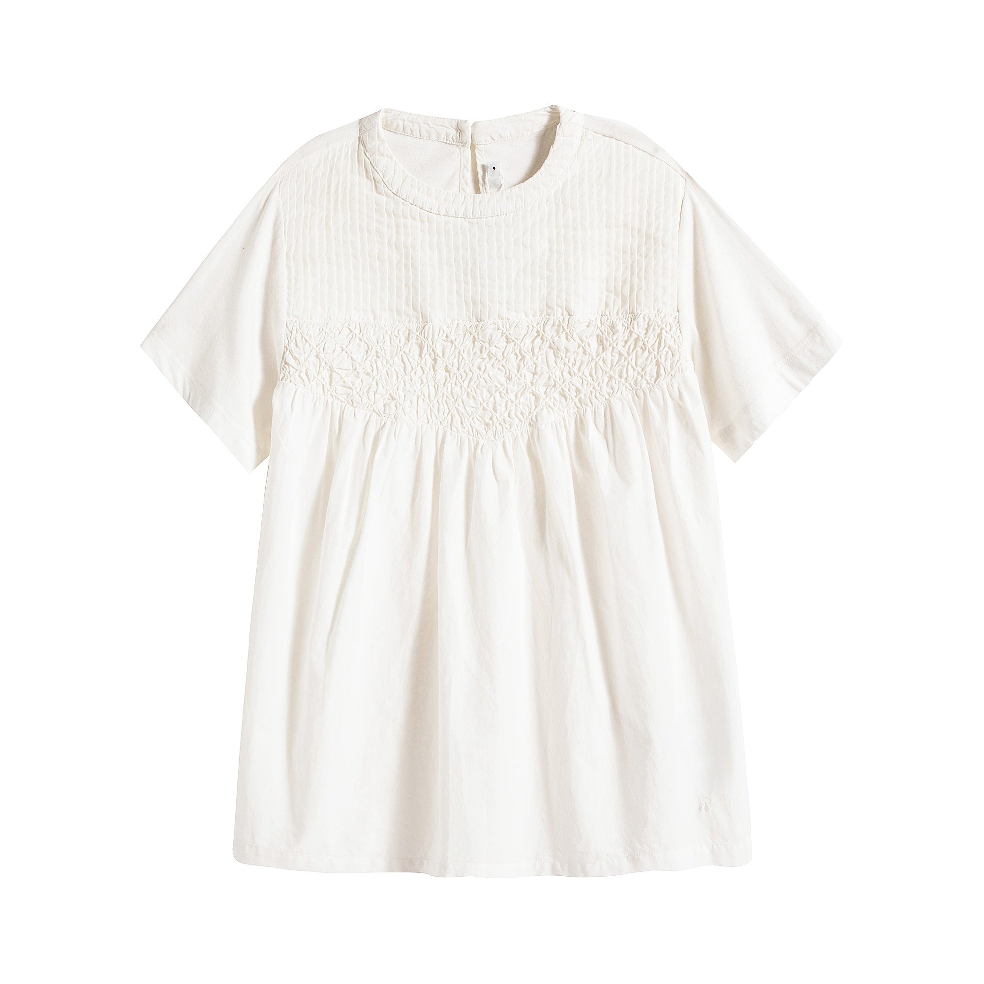 Girls White Cotton T-Shirt