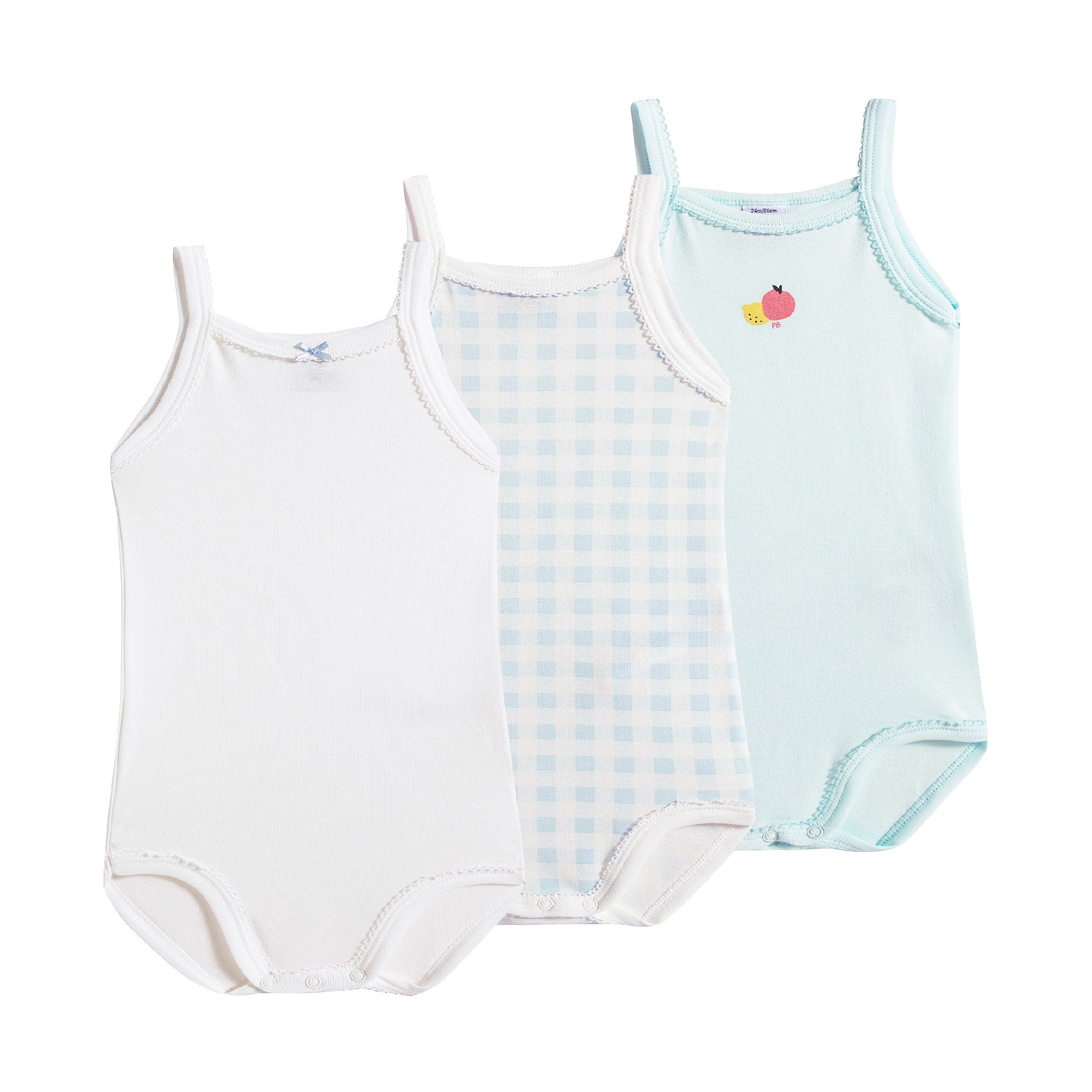 Baby Girls Multicolor Cotton Babysuit Set (3 Pack)