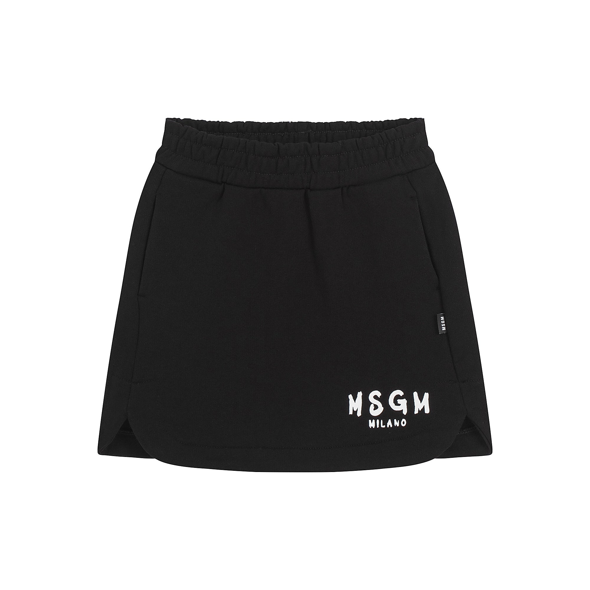 Girls Black Cotton Skirt