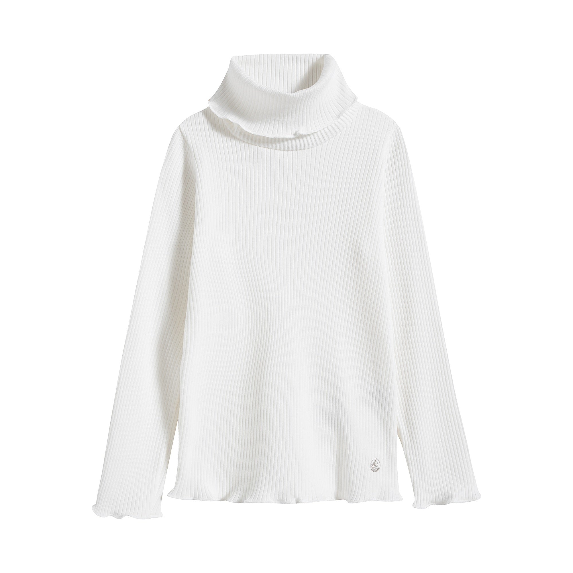Girls White Turtleneck