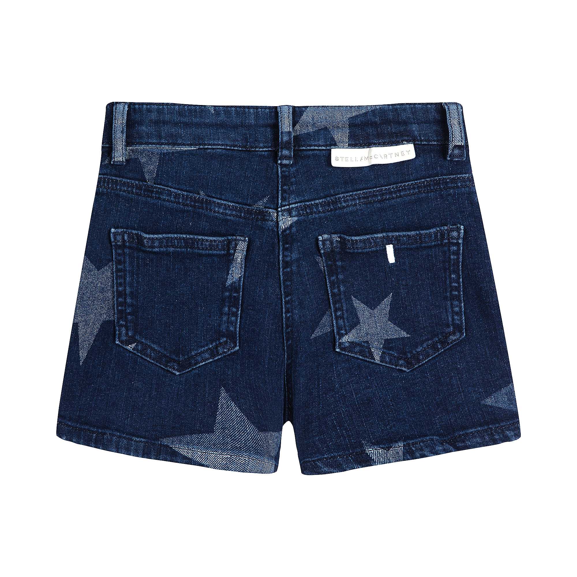 Girls Dark Grey Stars Denim Shorts