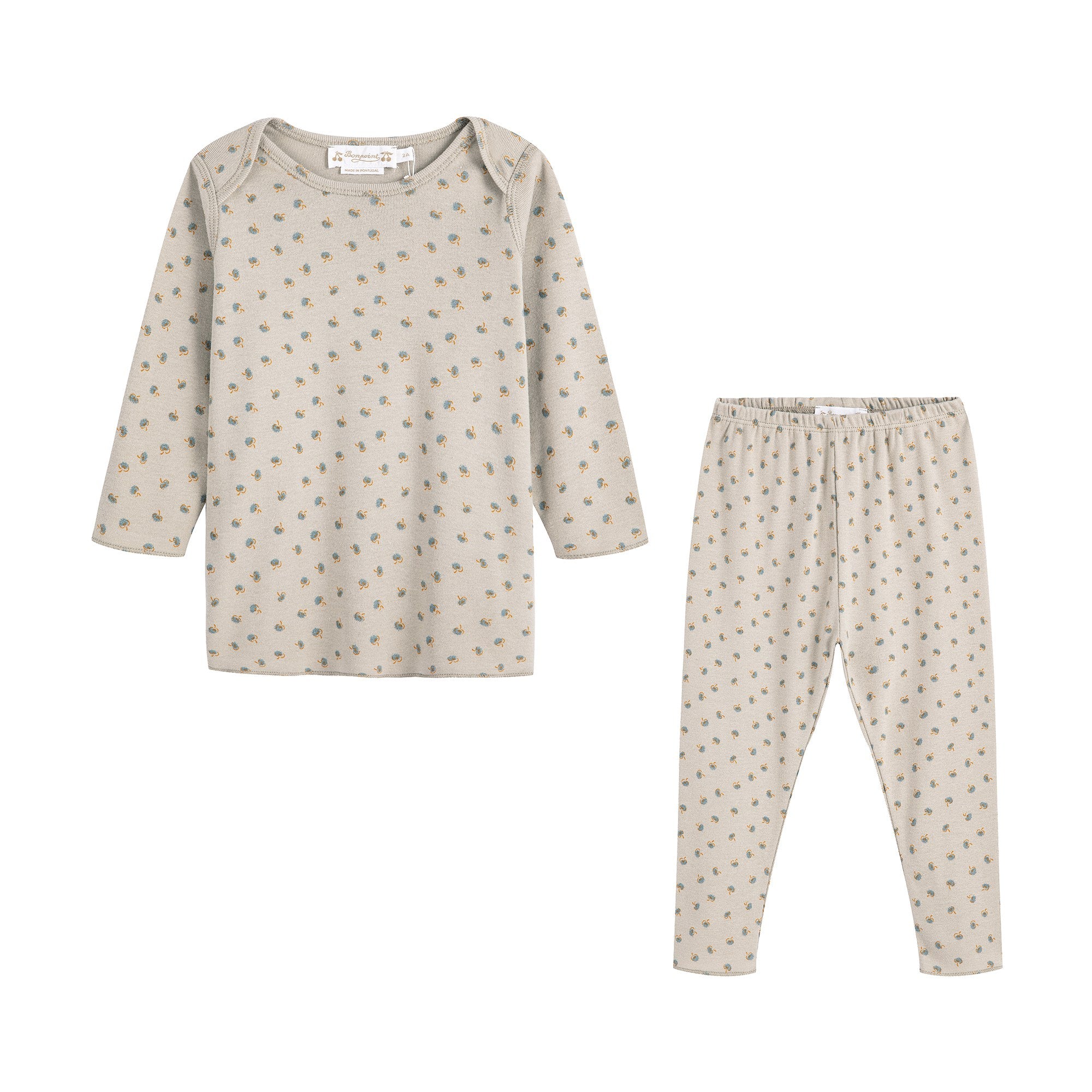 Baby Boys & Girls Taupe Printed Cotton Set