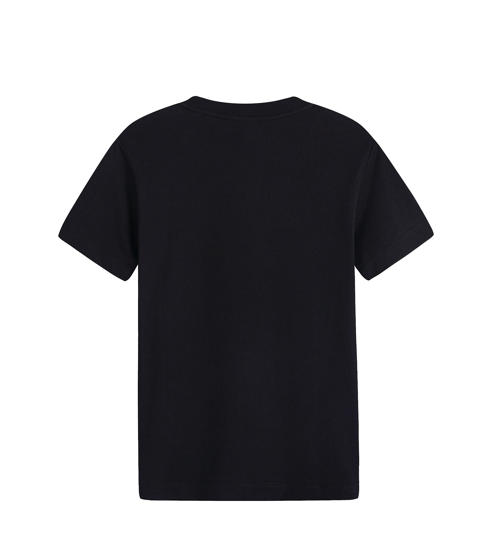 Boys & Girls Black Logo Cotton T-Shirt