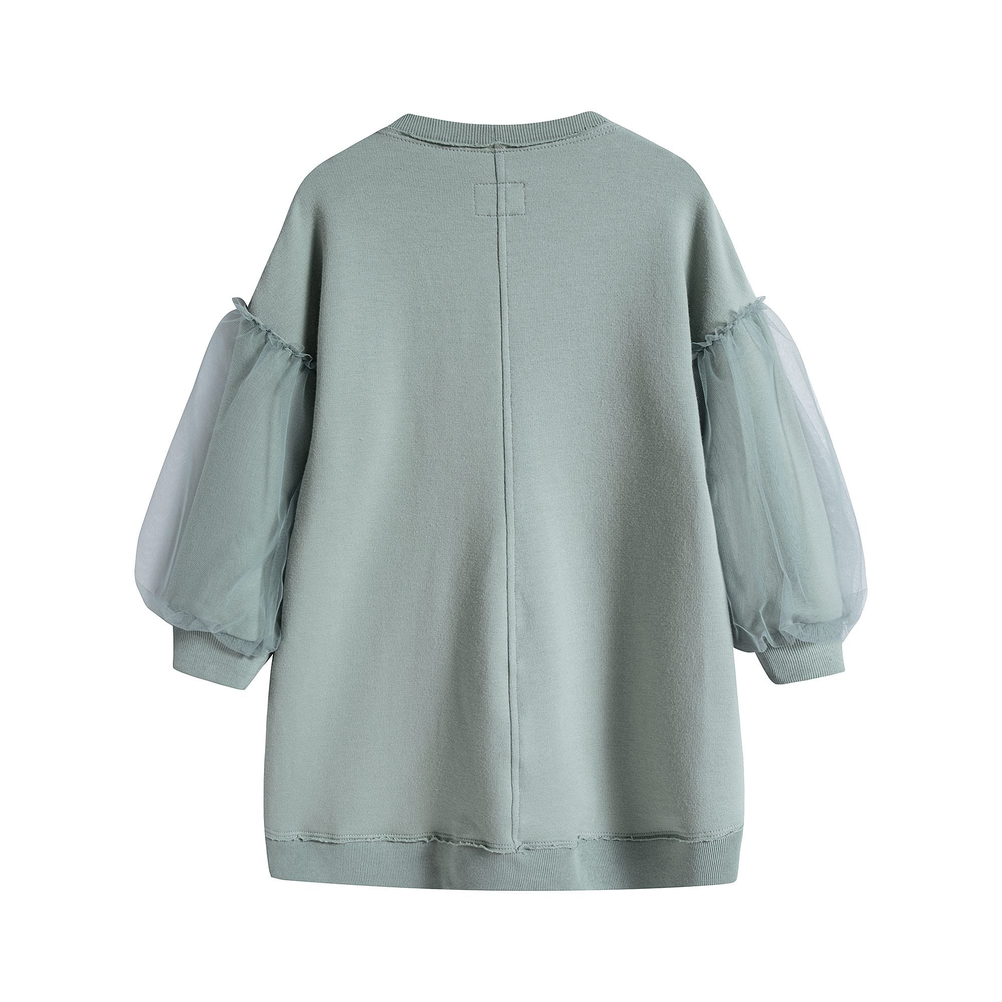 Girls Slate Grey Cotton Dress