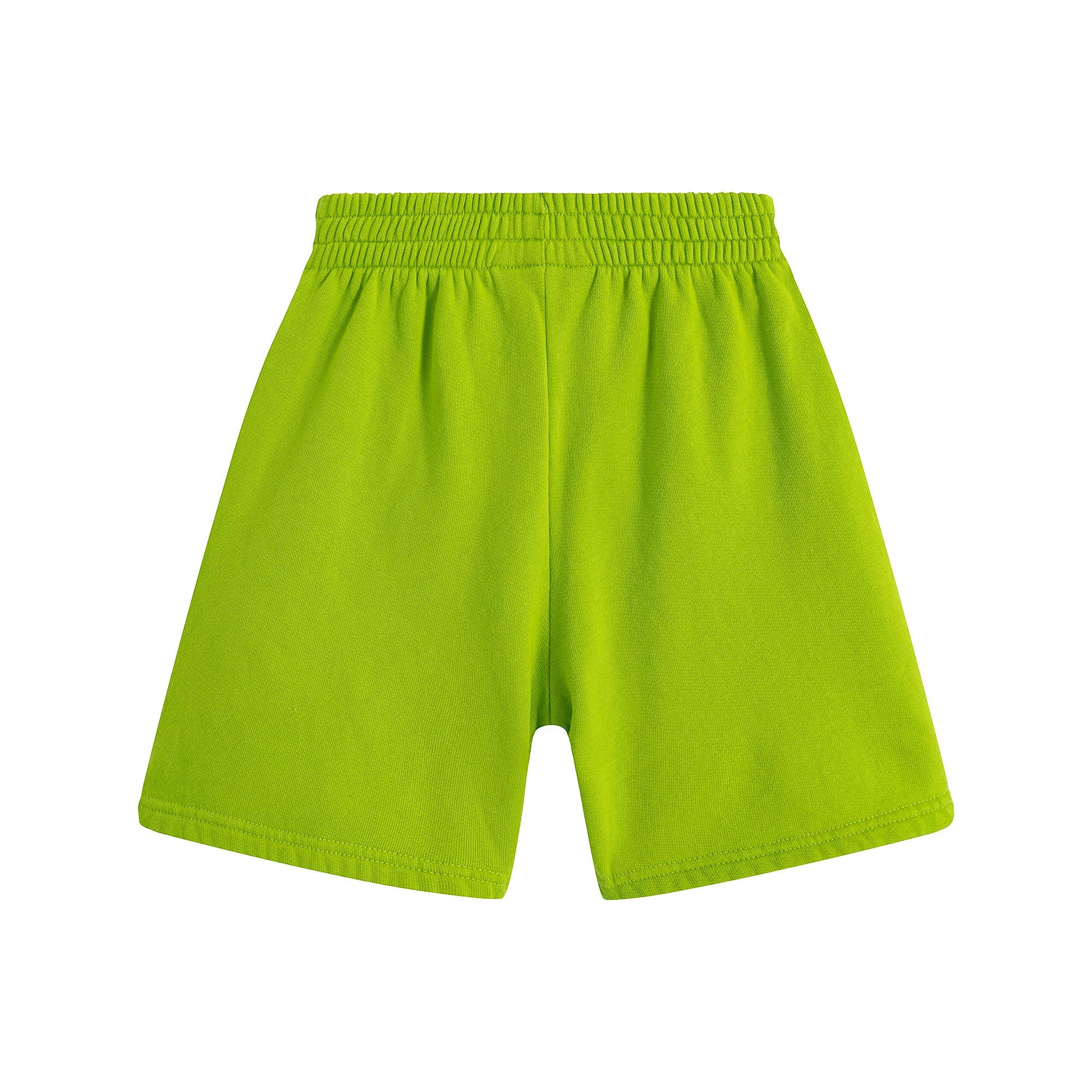 Girls Green Logo Cotton Shorts