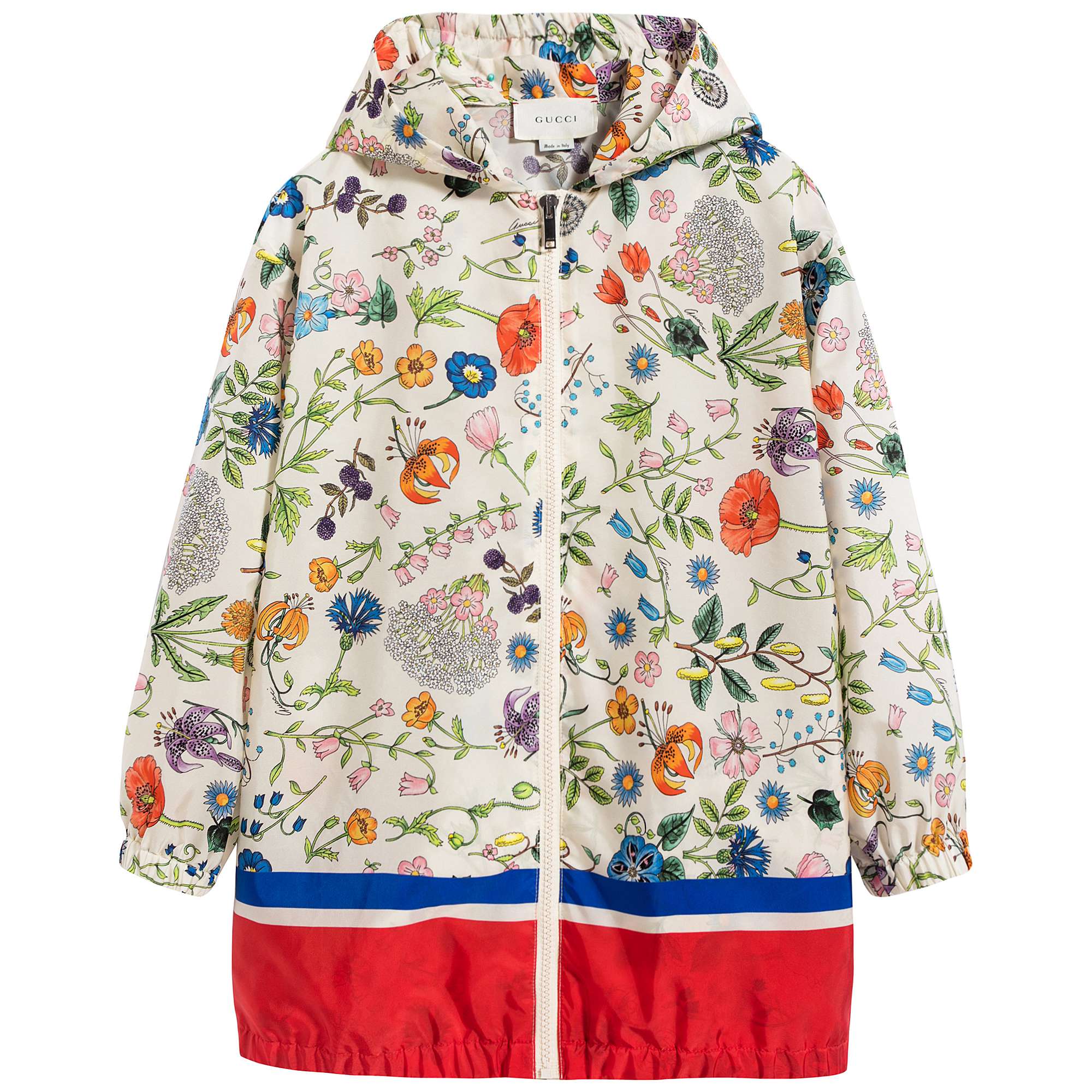 Girls Ivory Printed Jacket