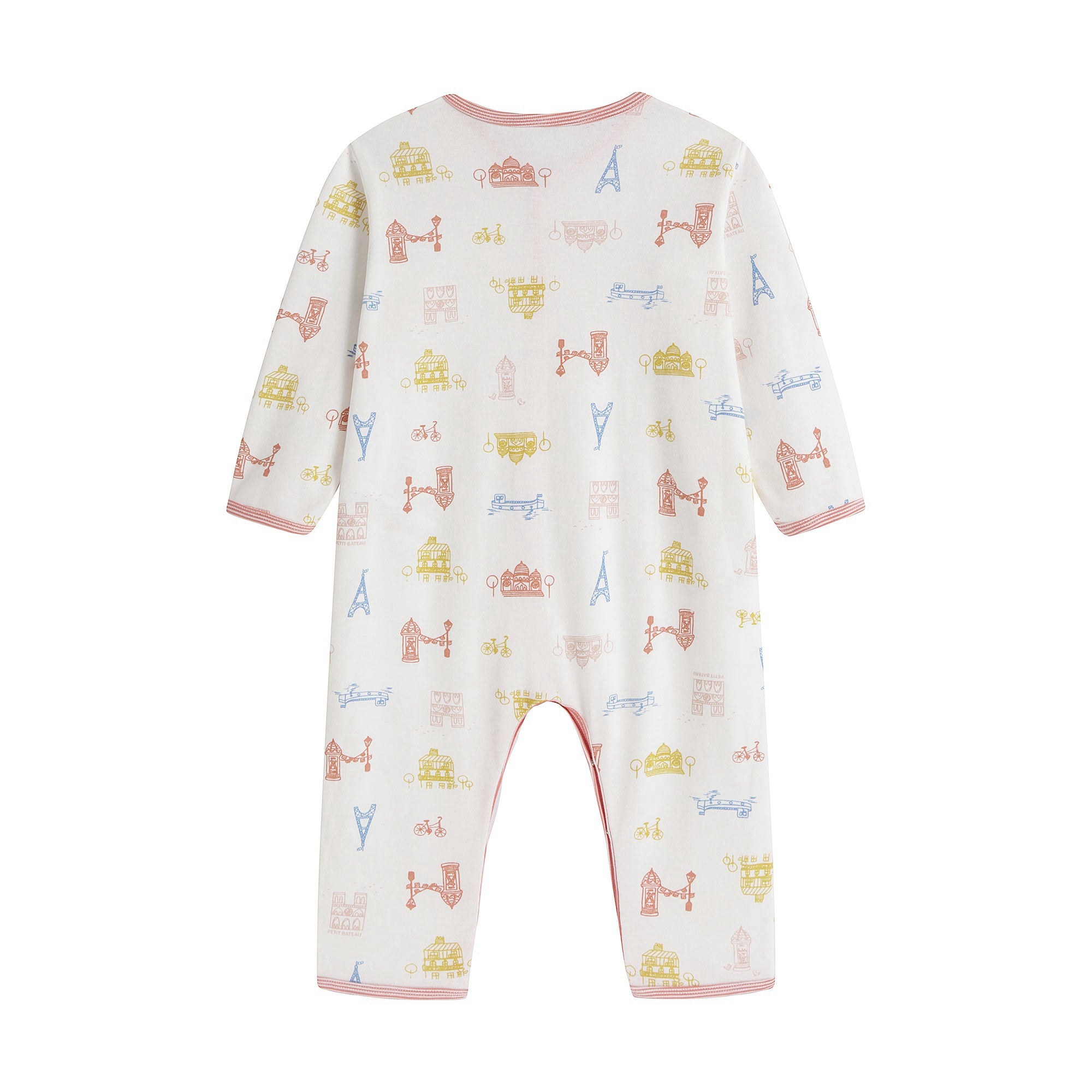 Baby Girls White Cotton Babysuit