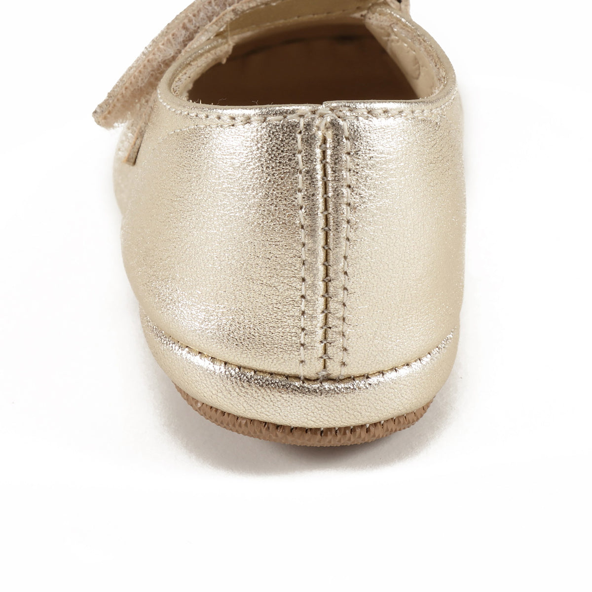 Chaussures en cuir doré pour filles