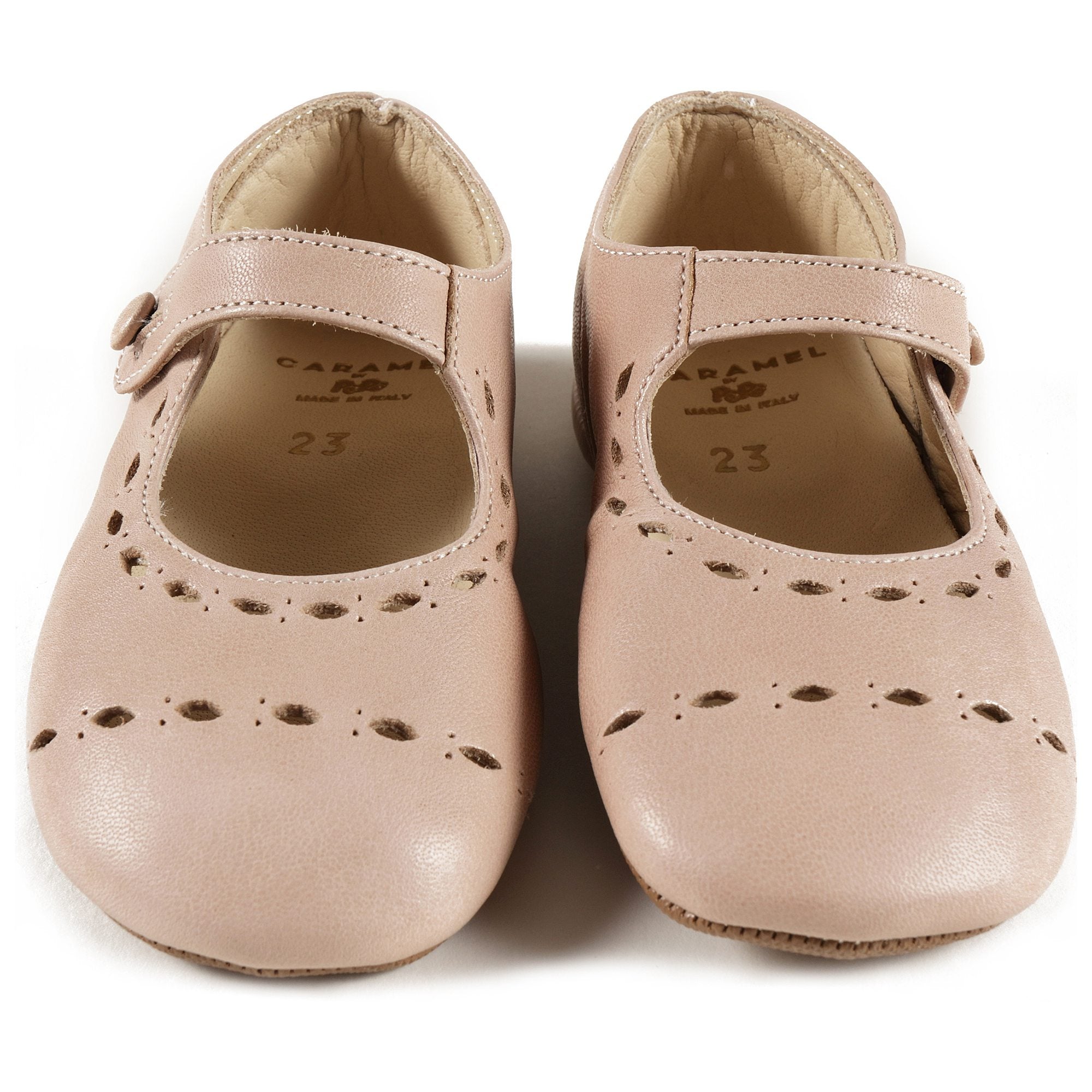 Girls Pink Leather Shoes