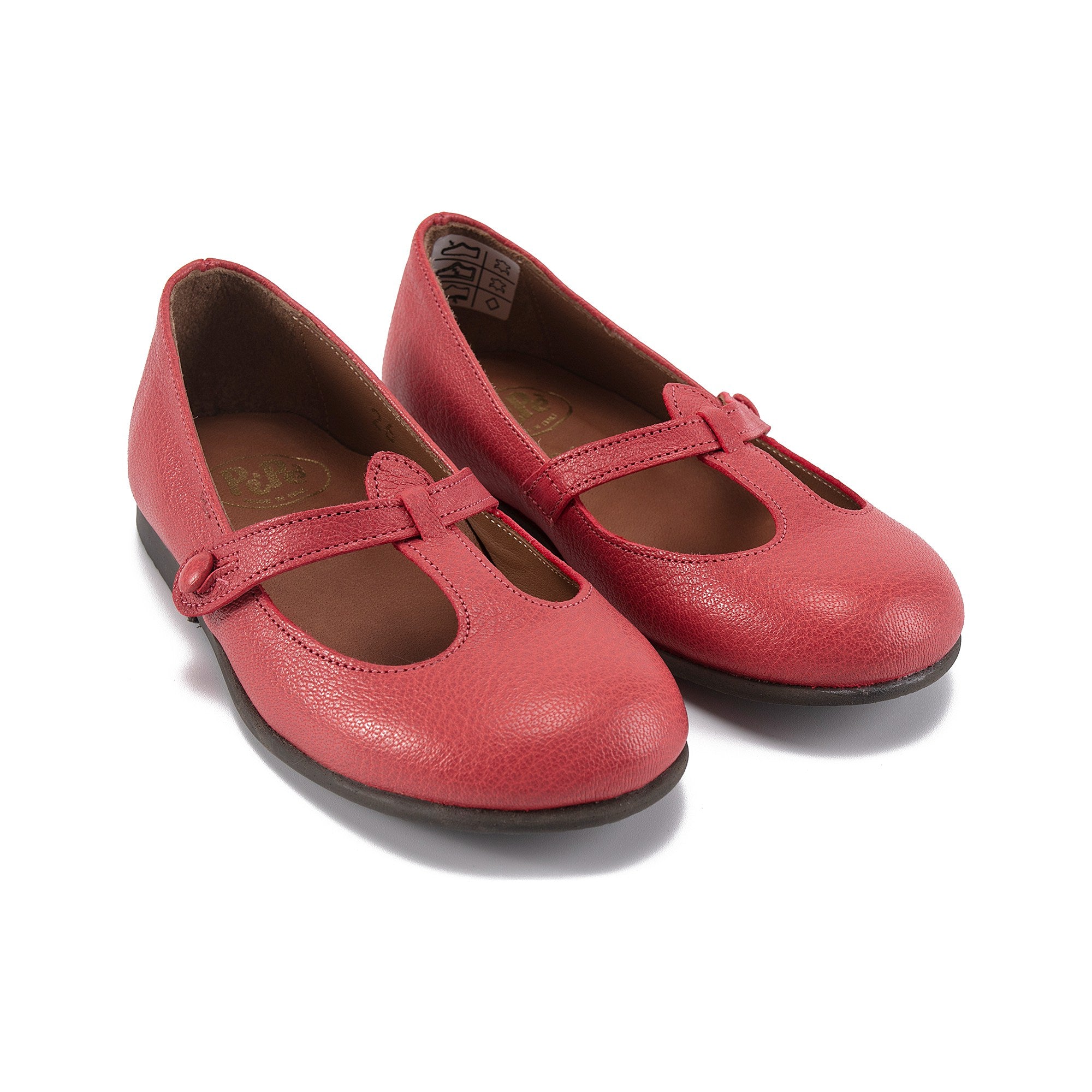 Girls Red Leather Shoes