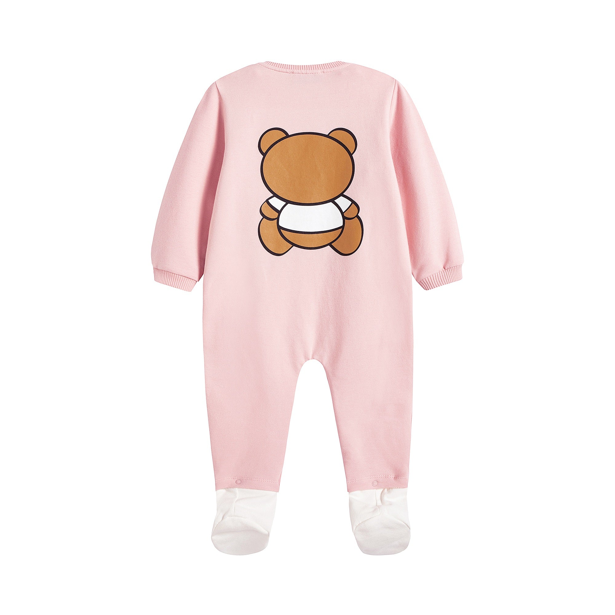 Baby Girls Pink Logo Cotton Babysuit