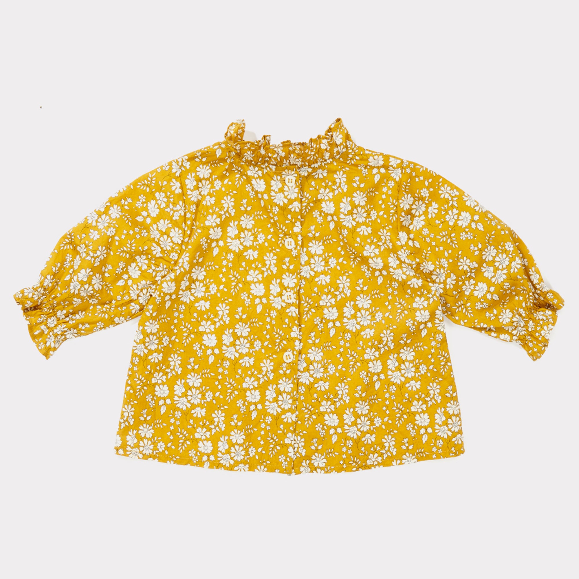 Baby Girls Liberty Capel Mustard Cotton Blouse