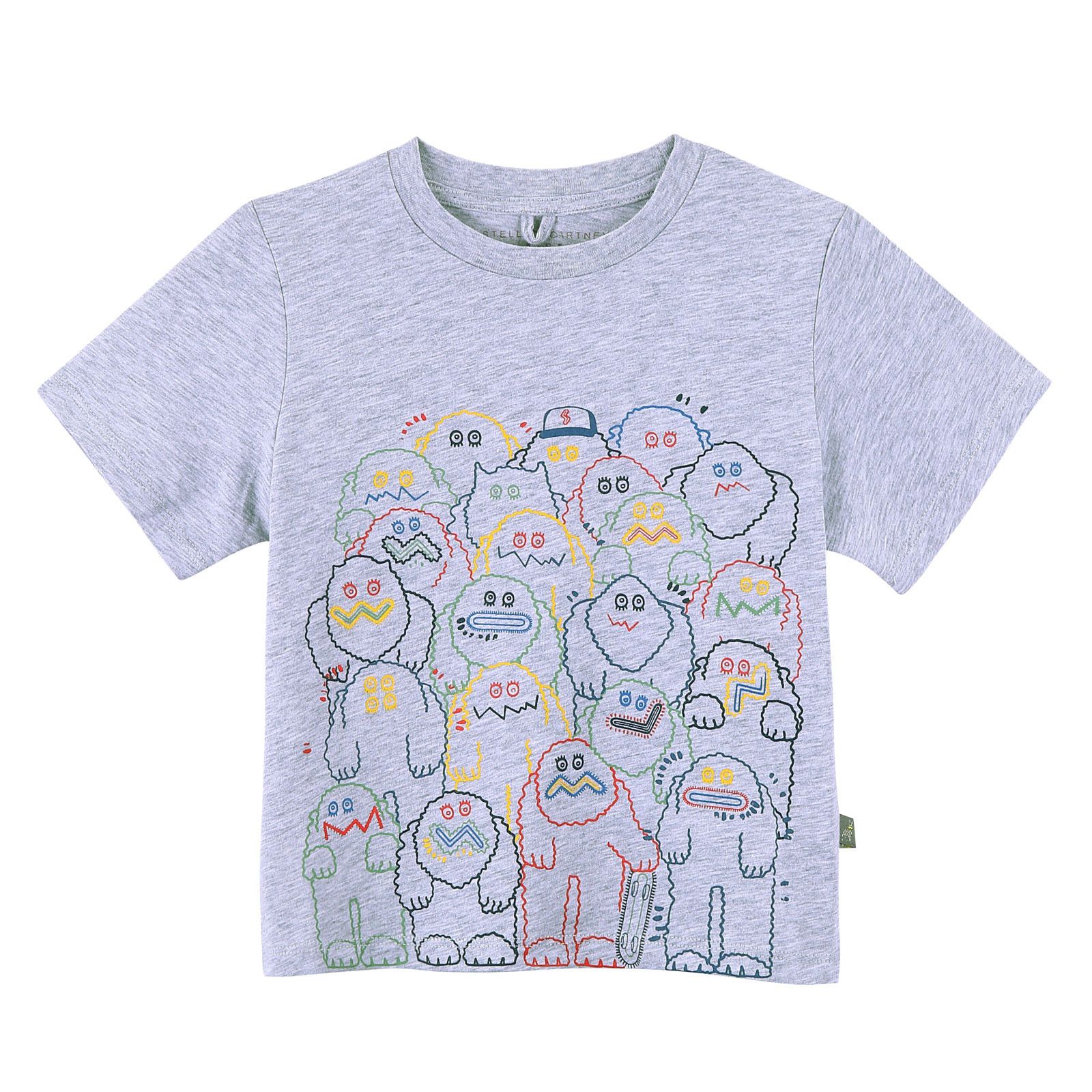 Boys Grey Cotton Colorful Yeti Printed T-Shirt - CÉMAROSE | Children's Fashion Store - 1