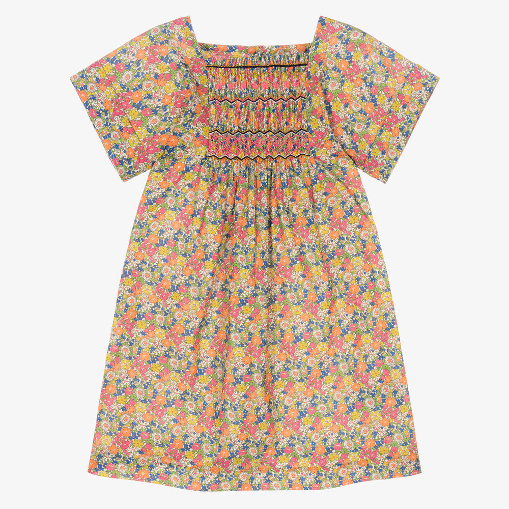 Girls Multicolor Floral Dress