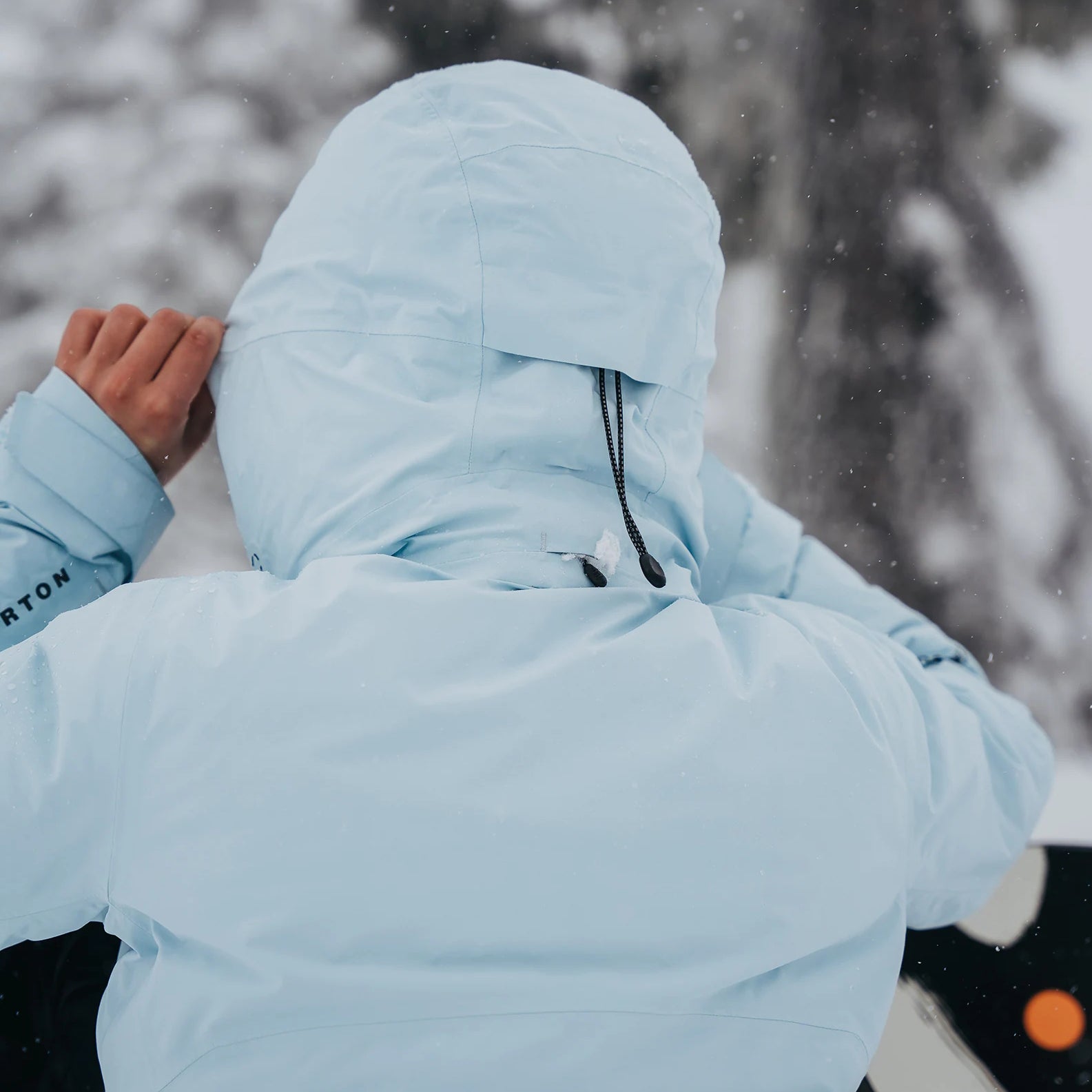 Girls Light Blue Padded Down Snow Jacket