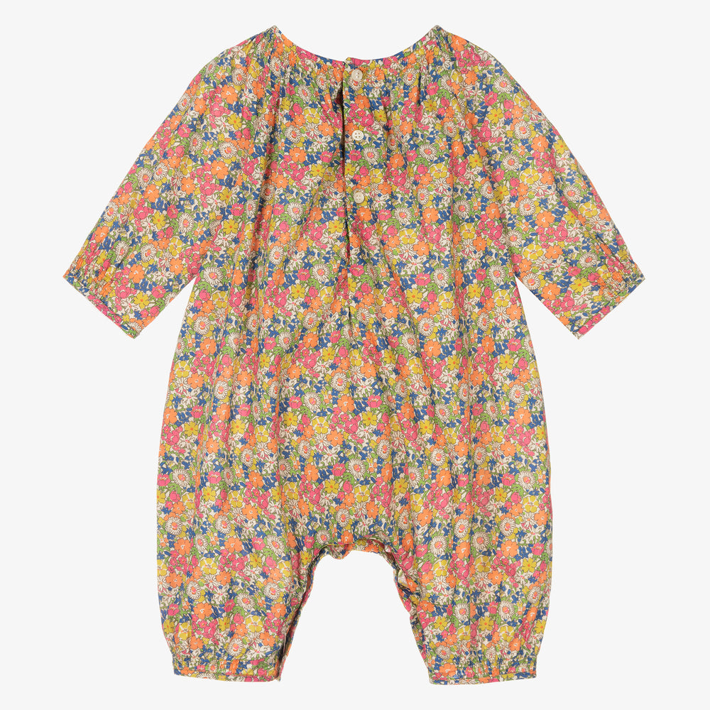 Baby Girls Multicolor Floral Babysuit