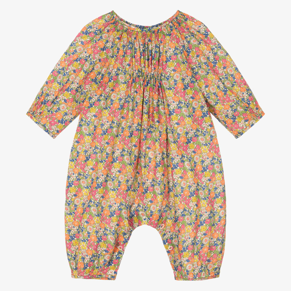Baby Girls Multicolor Floral Babysuit
