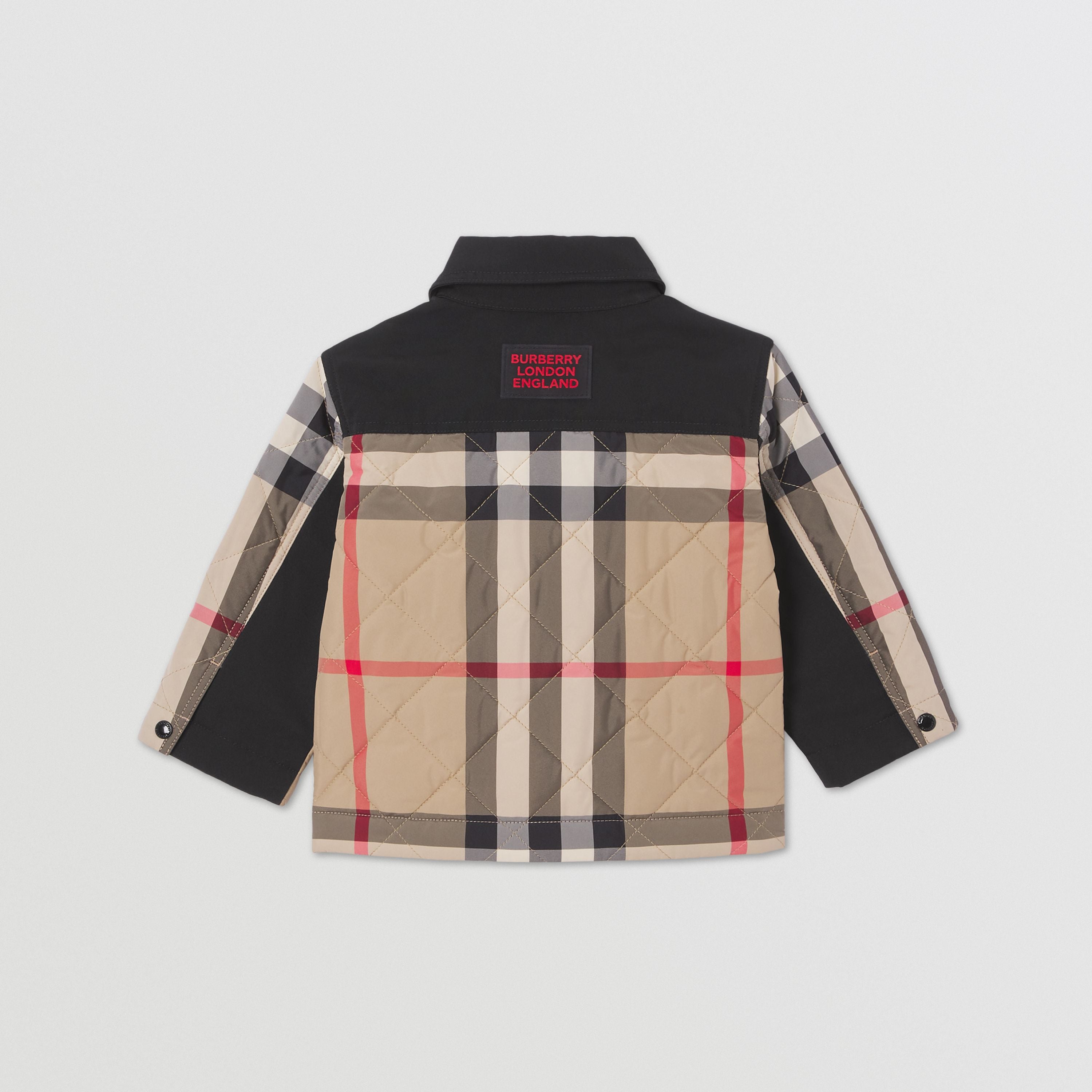 Baby Boys & Girls Beige Check Padded Jacket