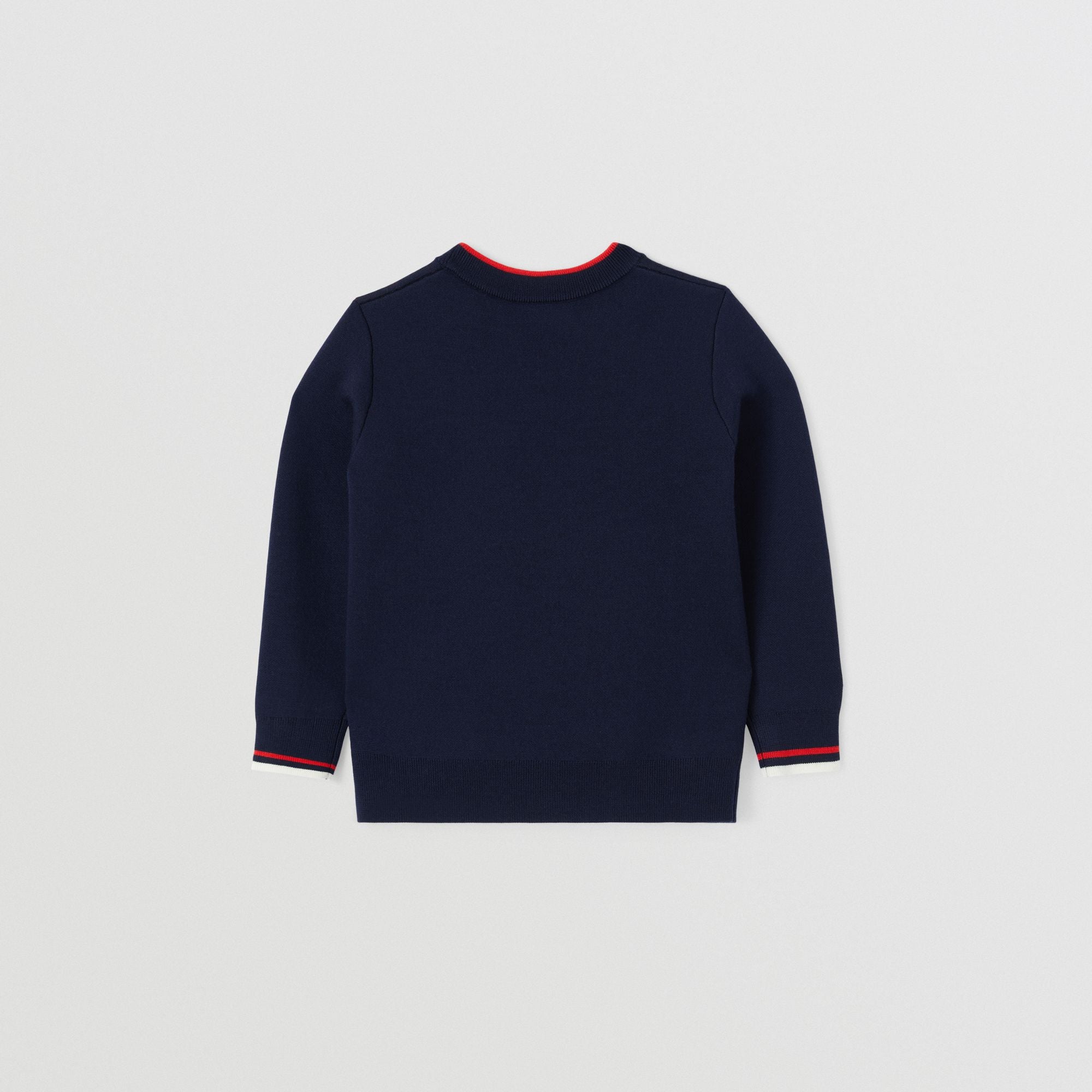 Boys Navy Bear Wool Sweater