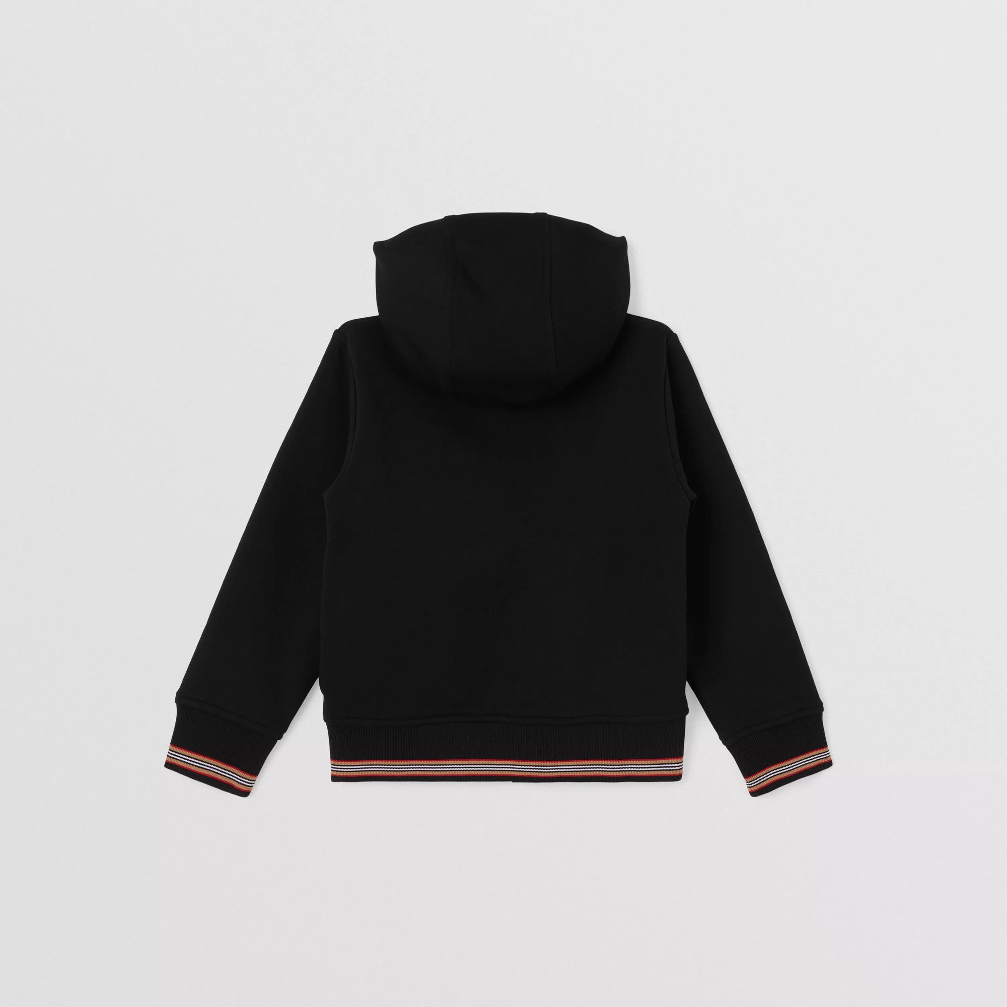 Boys & Girls Black Hooded Zipped Top