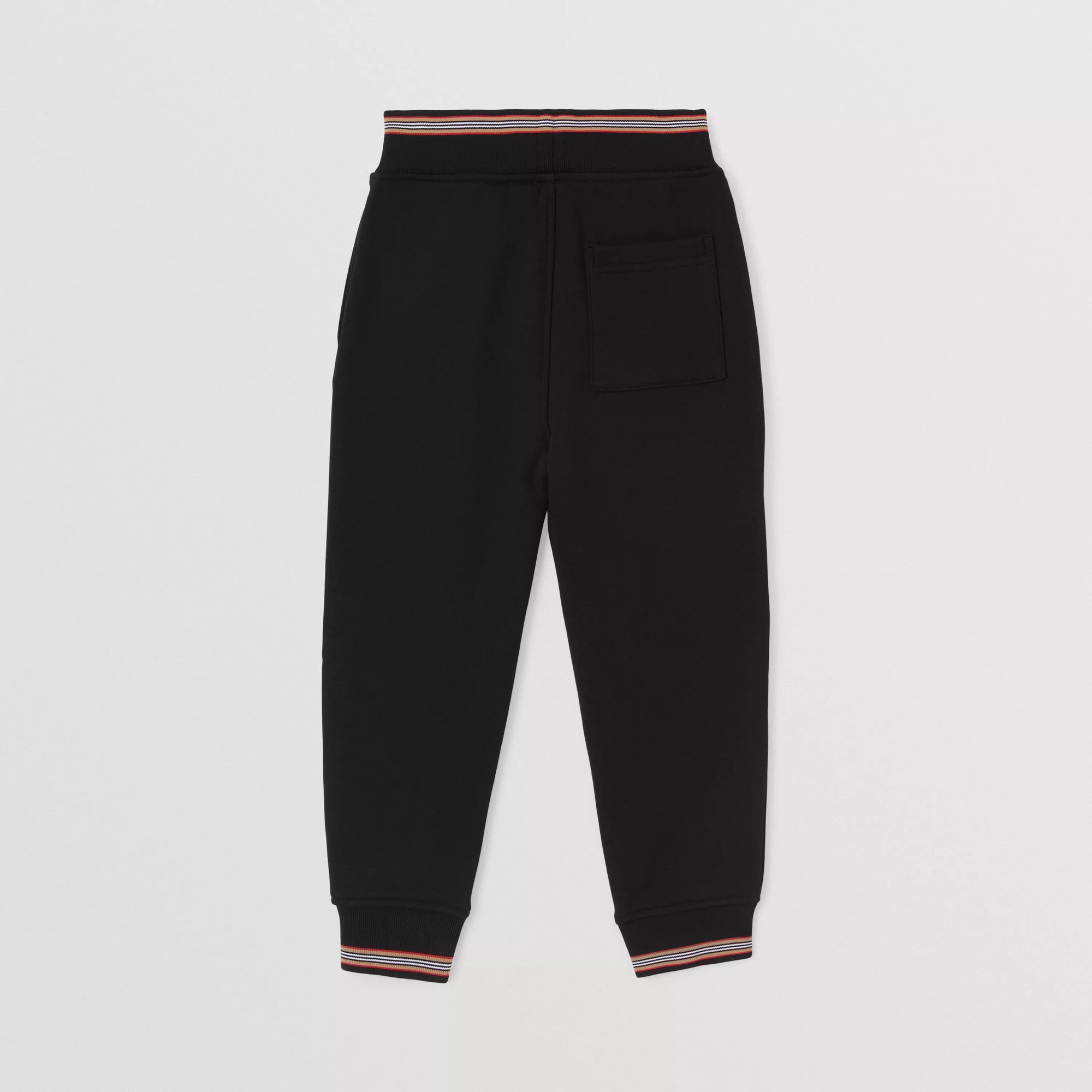 Boys & Girls Black Logo Cotton Trousers