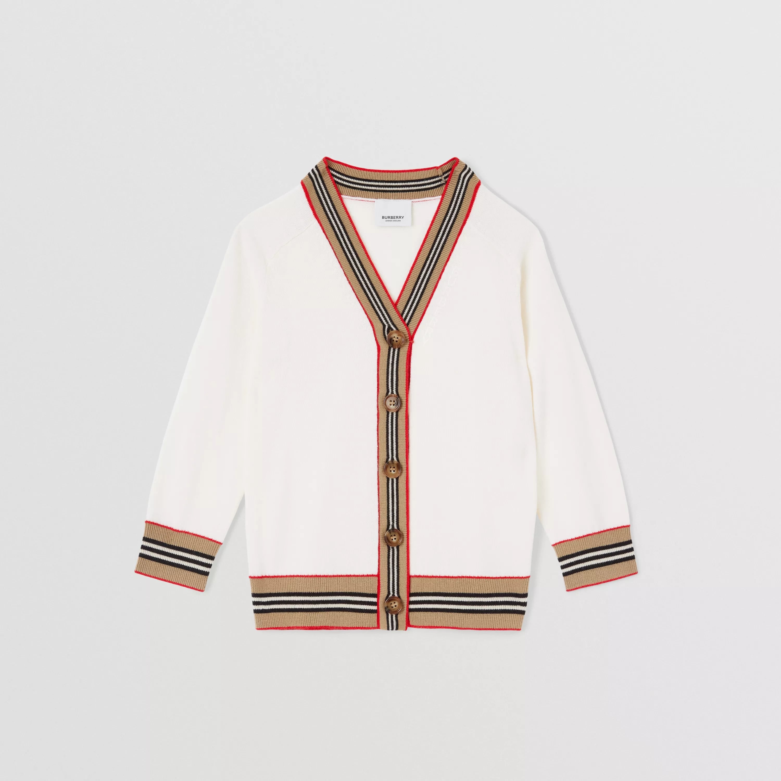 Girls Ivory Wool Cardigan