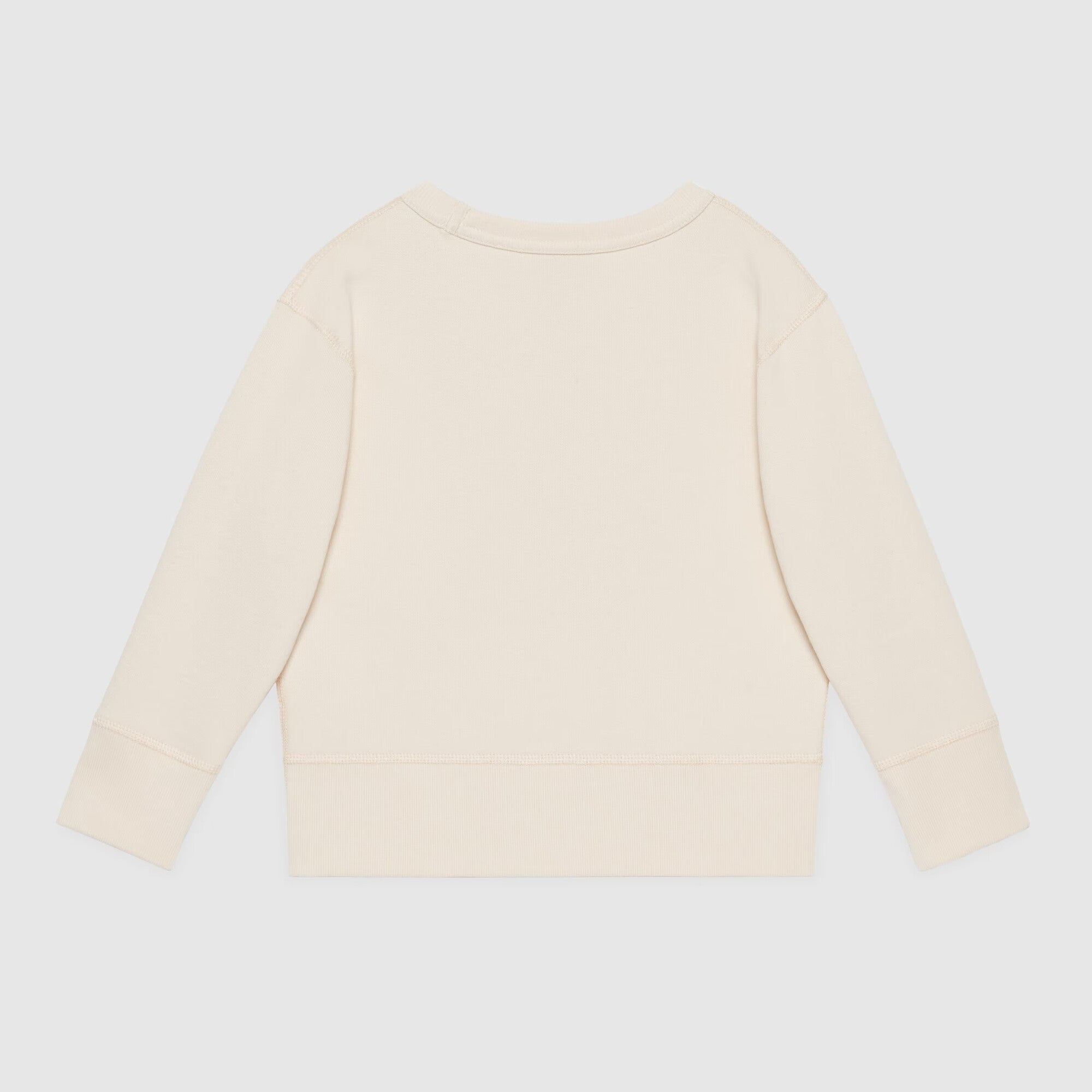 Boys White Printed Cotton Sweatshirt