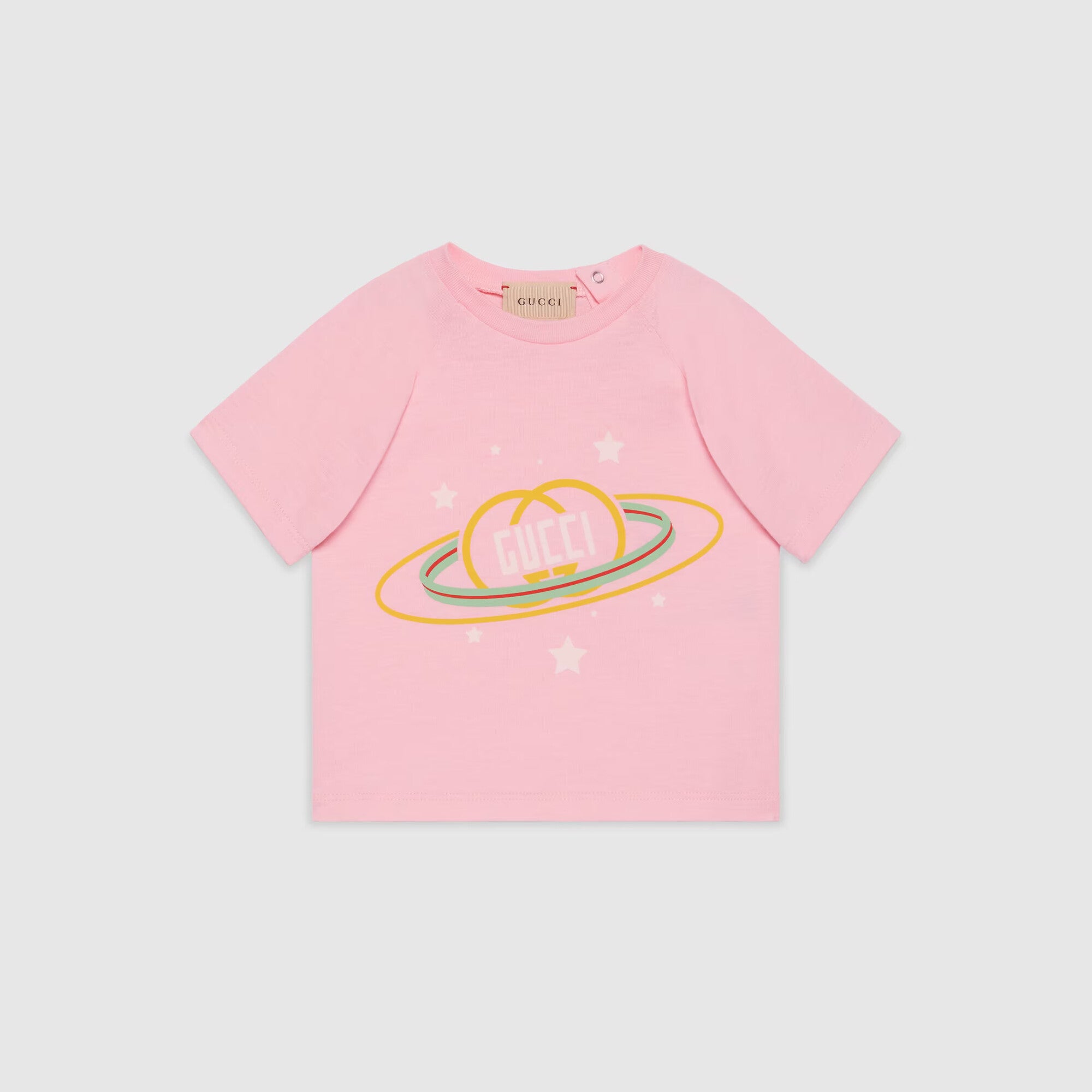 Baby Girls Pink Logo Cotton T-Shirt
