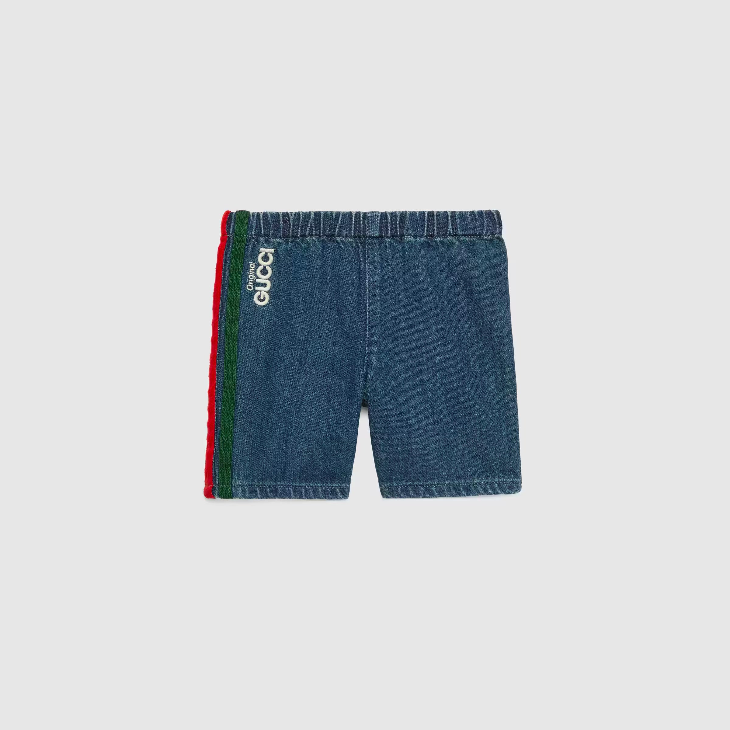 Baby Boys & Girls Blue Logo Denim Shorts