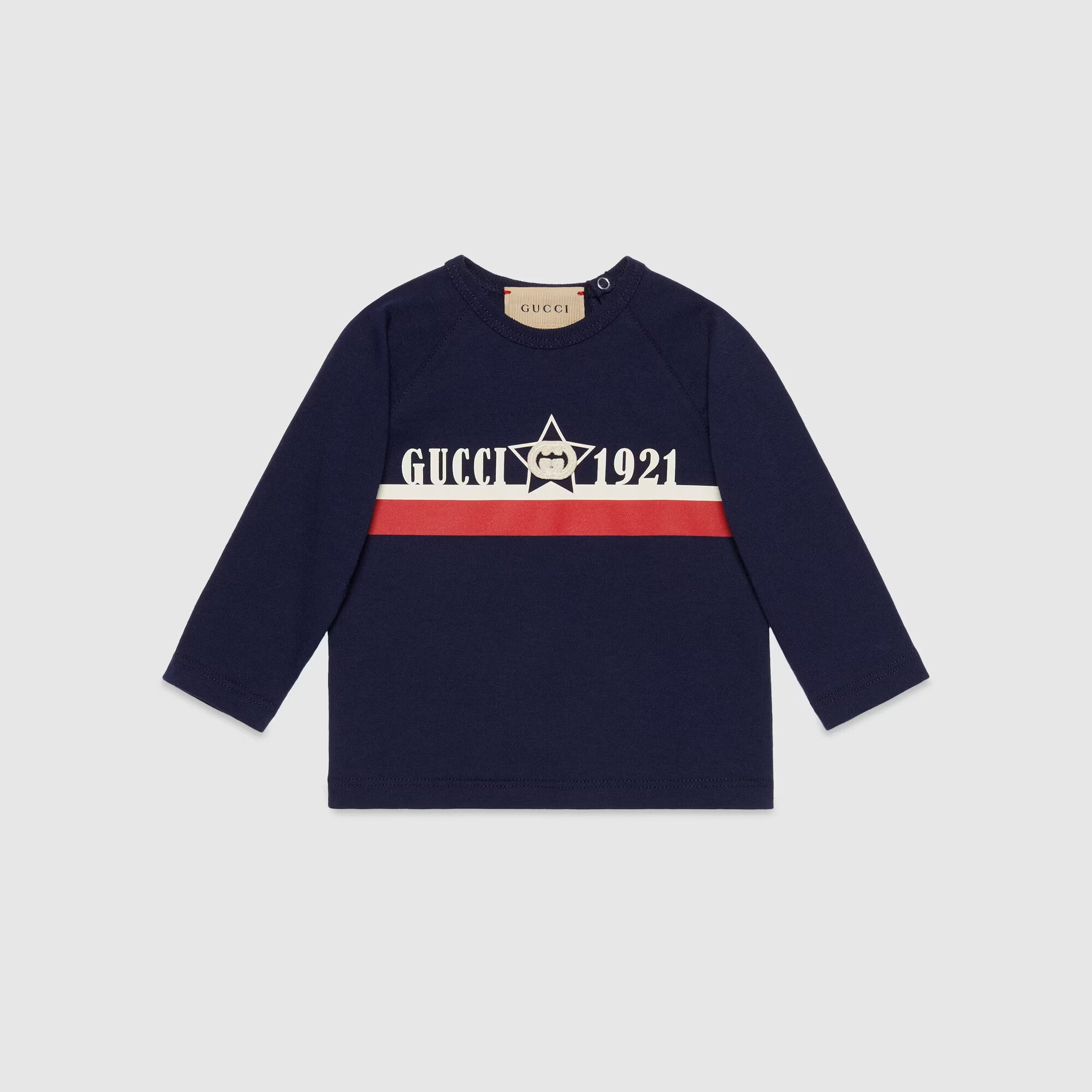 Baby Boys Navy Logo Cotton T-Shirt