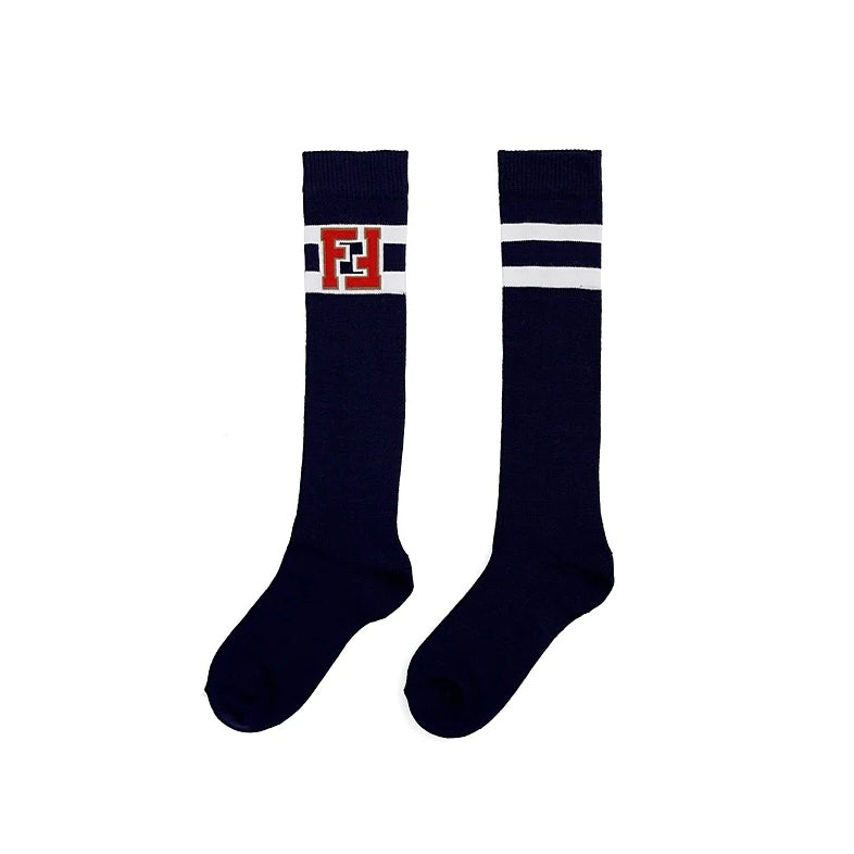 Boys & Girls Blue Logo Cotton Socks