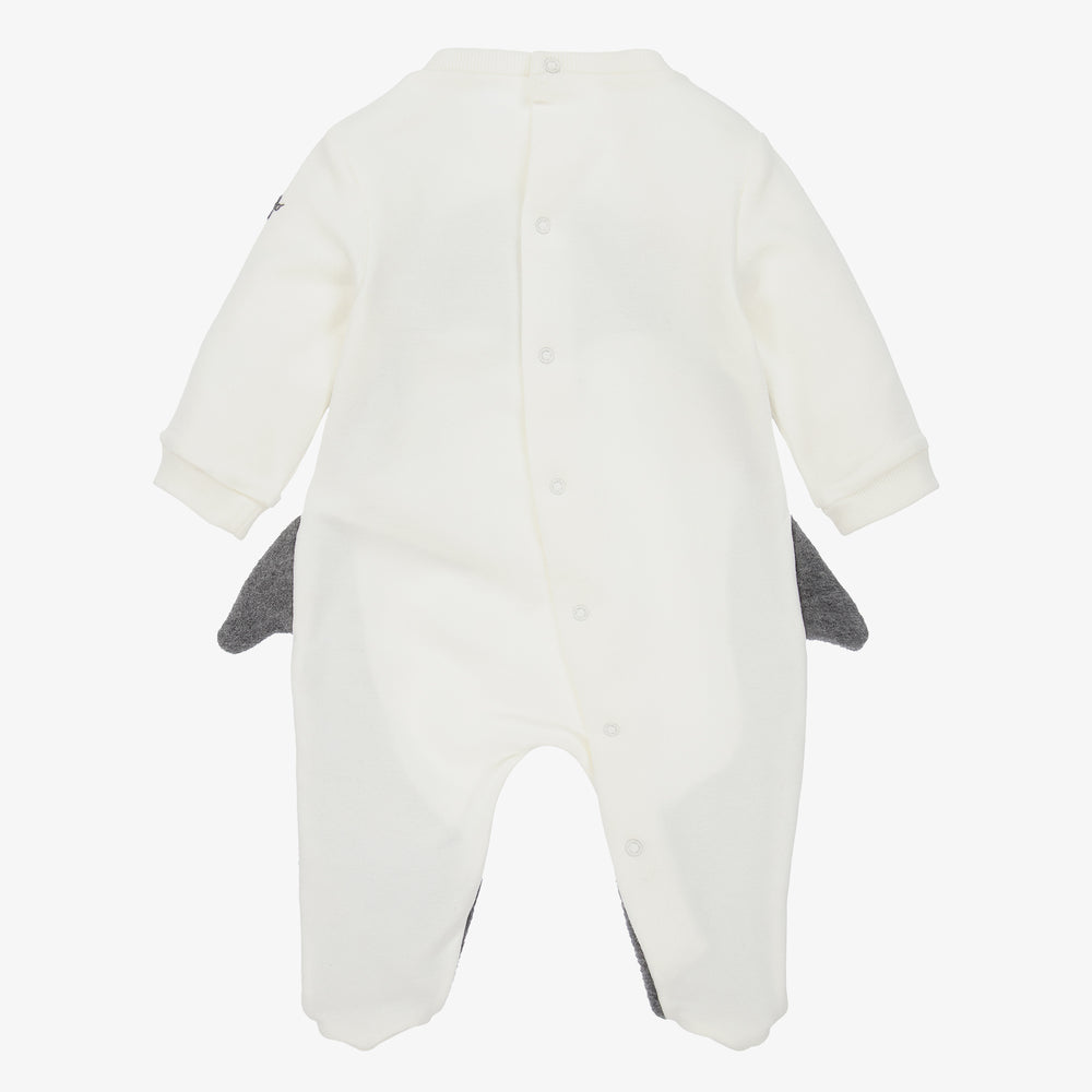 Baby Boys & Girls Ivory Penguin Cotton Babysuit
