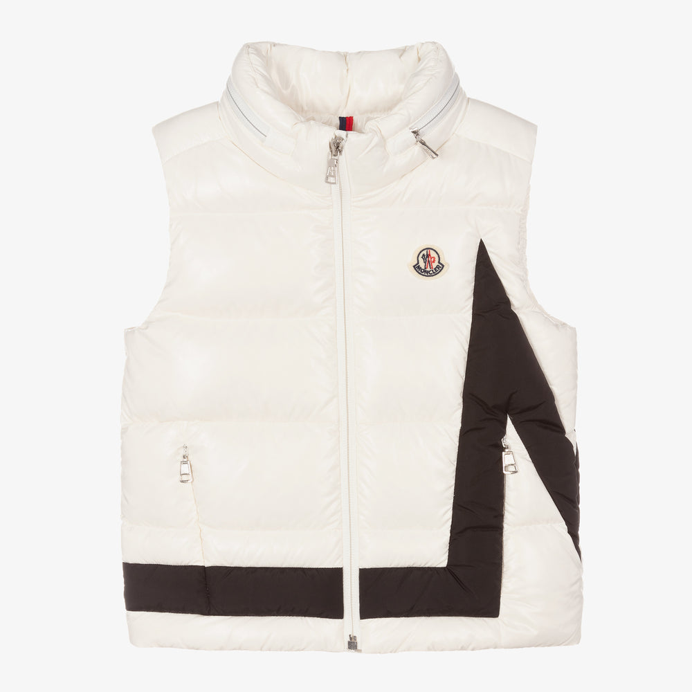 Boys & Girls White "KEVOSER" Padded Down Gilet