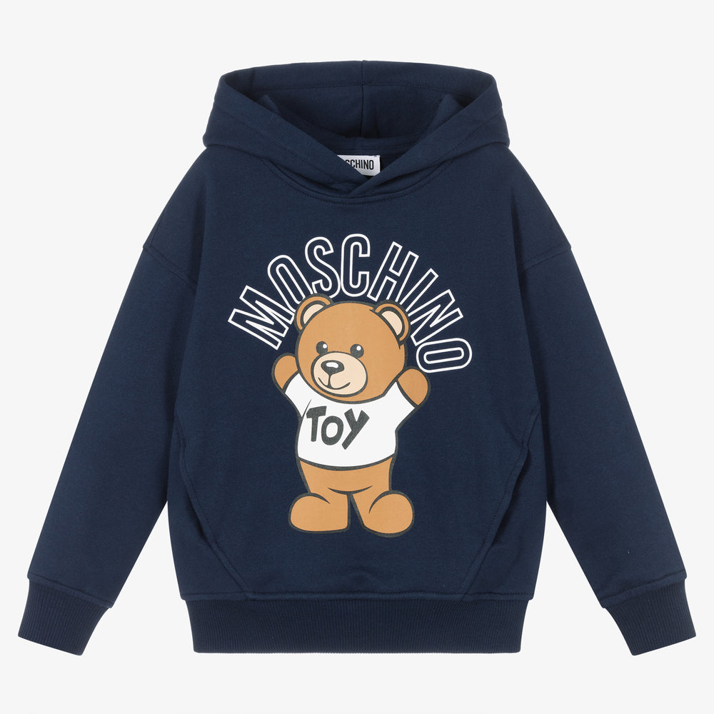 Boys & Girls Navy Logo Cotton Sweatshirt