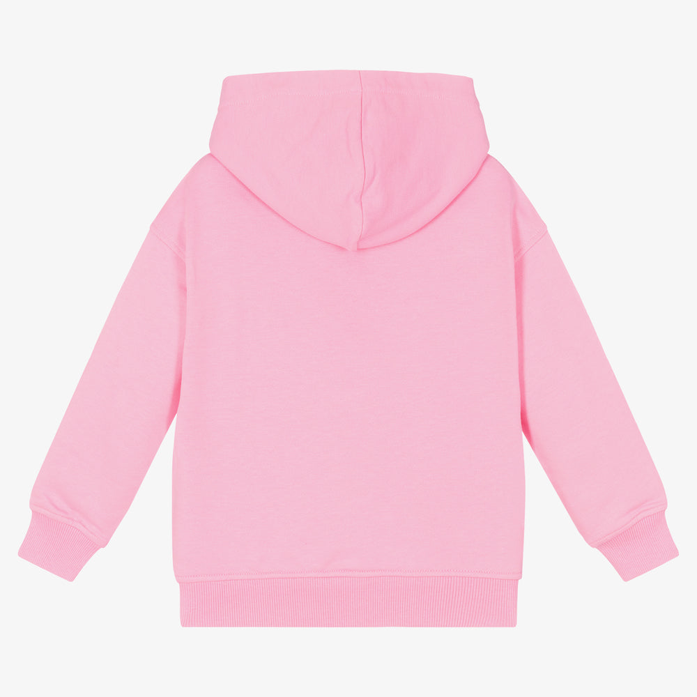 Boys & Girls Pink Hooded Cotton Sweatshirt