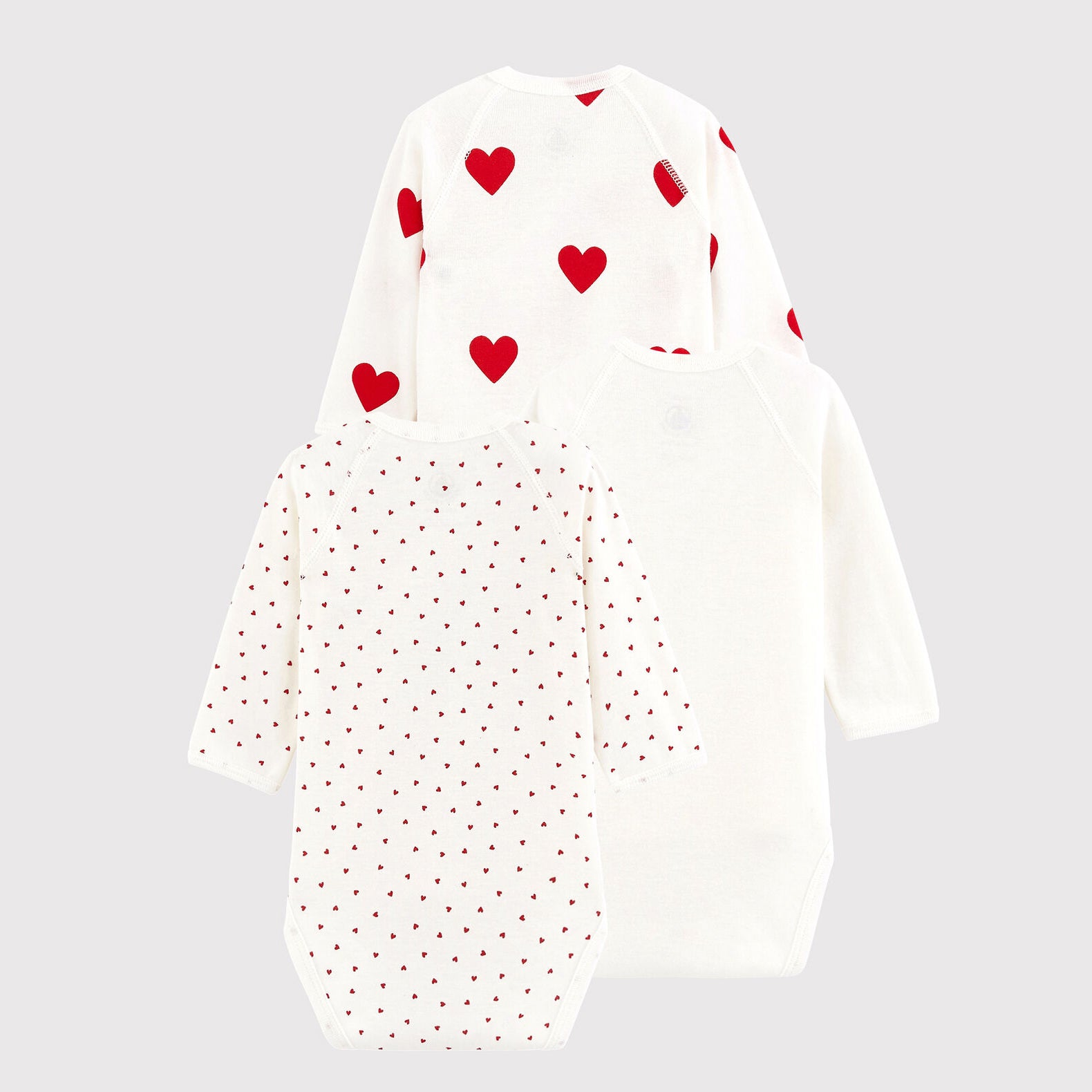 Baby Boys & Girls White Cotton Babysuit(3 Pack)