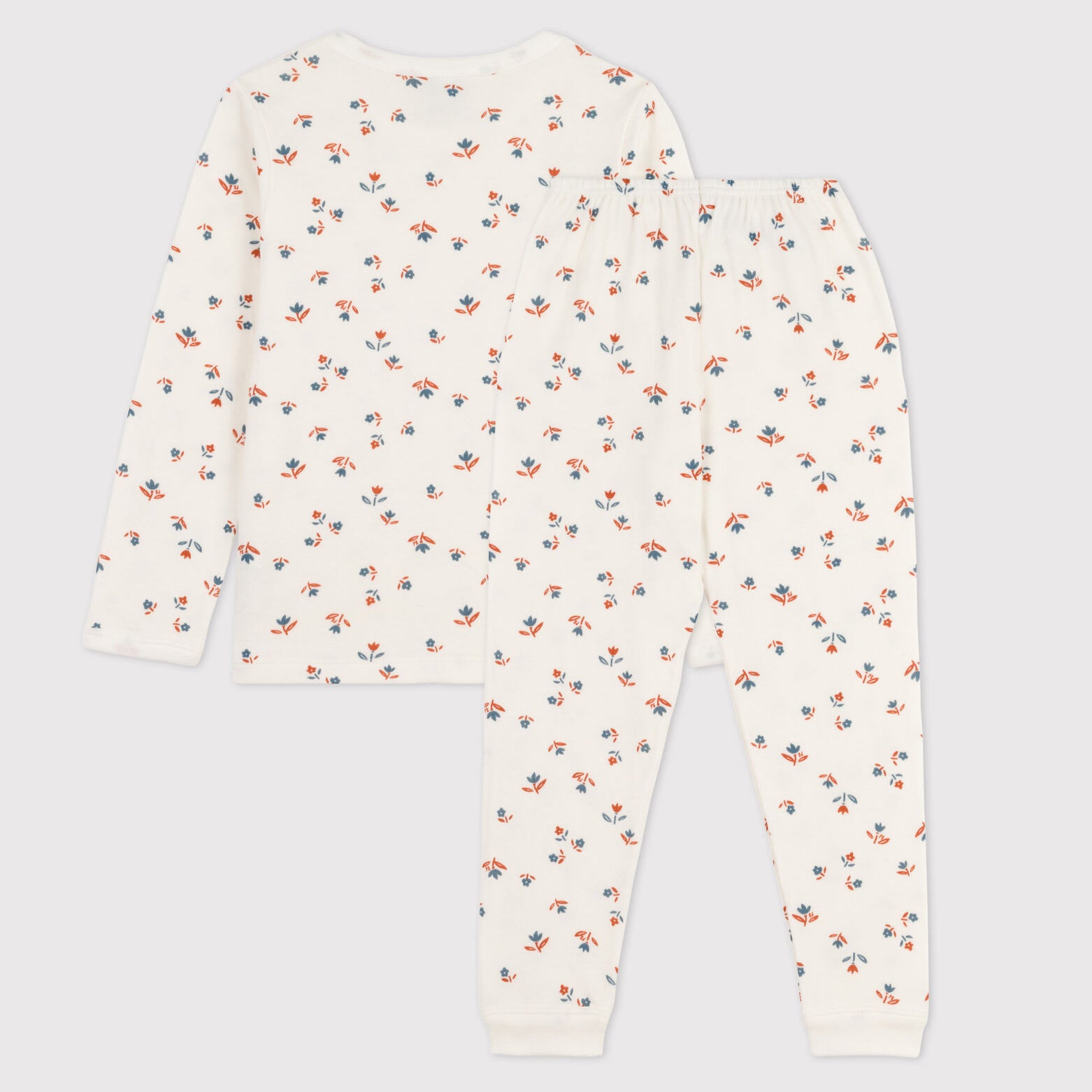 Girls White Floral Cotton Nightwear Set