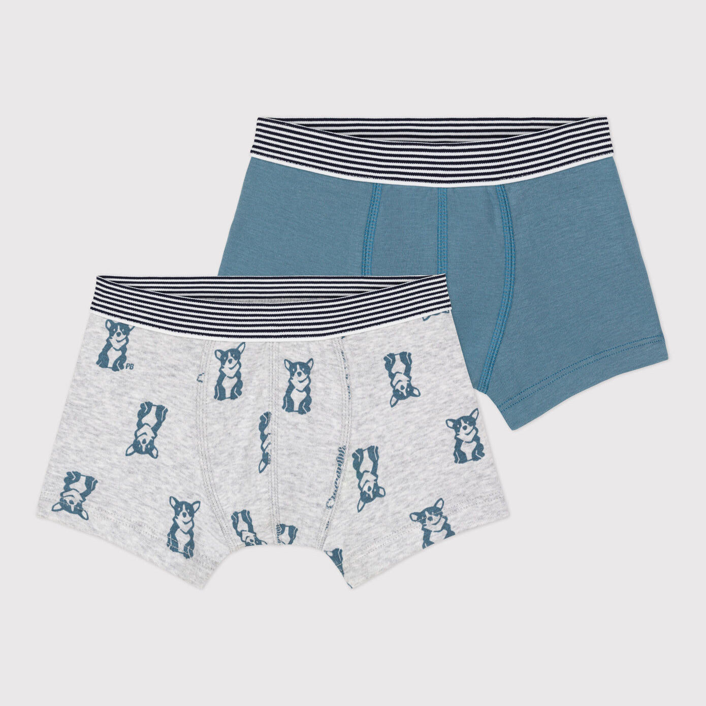 Boys Blue Cotton Underwear Set(2 Pack)
