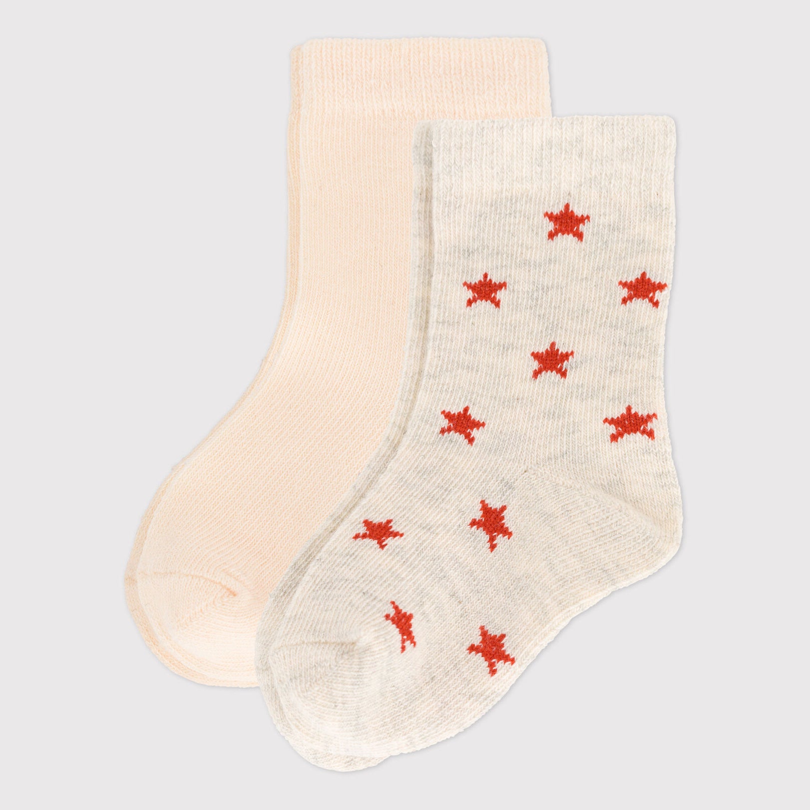 Baby Boys & Girls Beige Cotton Socks(2 Pack)