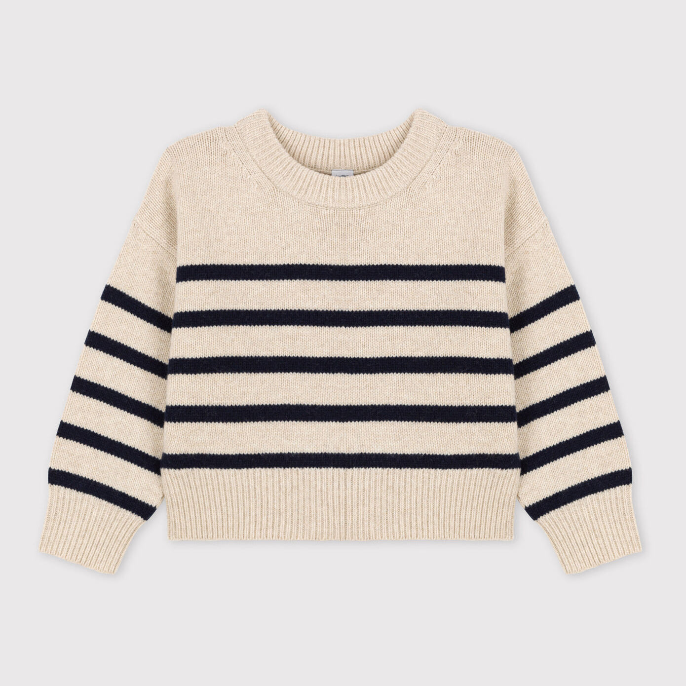 Girls Ivory Stripes Sweater