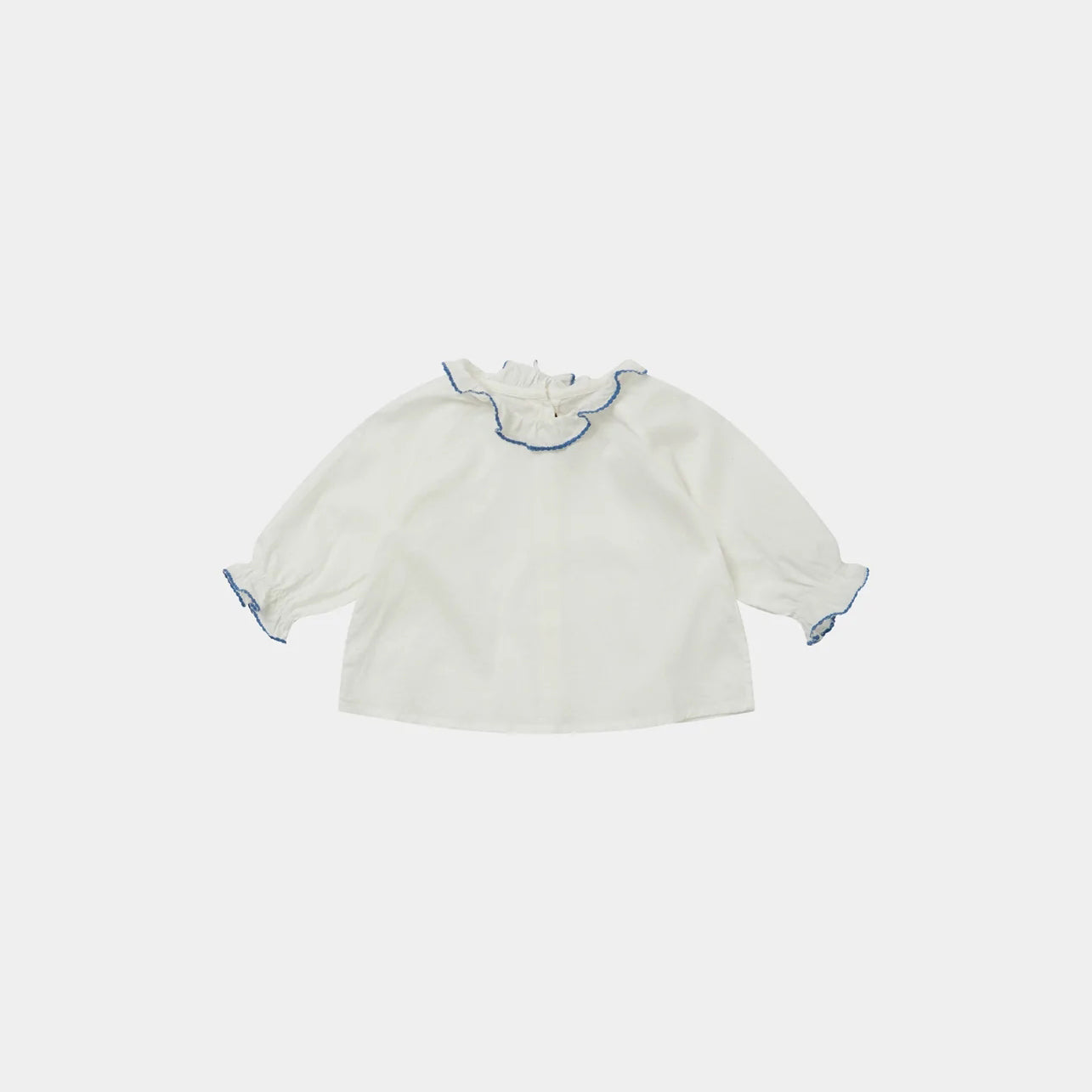 Baby Girls White Cotton Shirt
